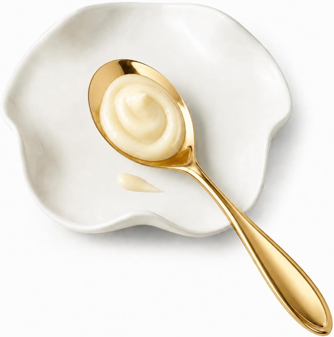 Miamolo Cute Spoon Rest for Stove Top, Ceramic Spoon Holder for Kitchen Counter, 5.3 Inches Coffee Spoon Holder Utensil Rest for Kitchen Gadget Cooking Gift Housewarming Wedding,Kitchen Decor, White