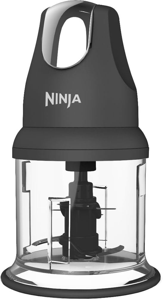 Ninja Food Chopper Express Chop with 200-Watt, 16-Ounce Bowl for Mincing, Chopping, Grinding, Blending and Meal Prep (NJ110GR), Gray