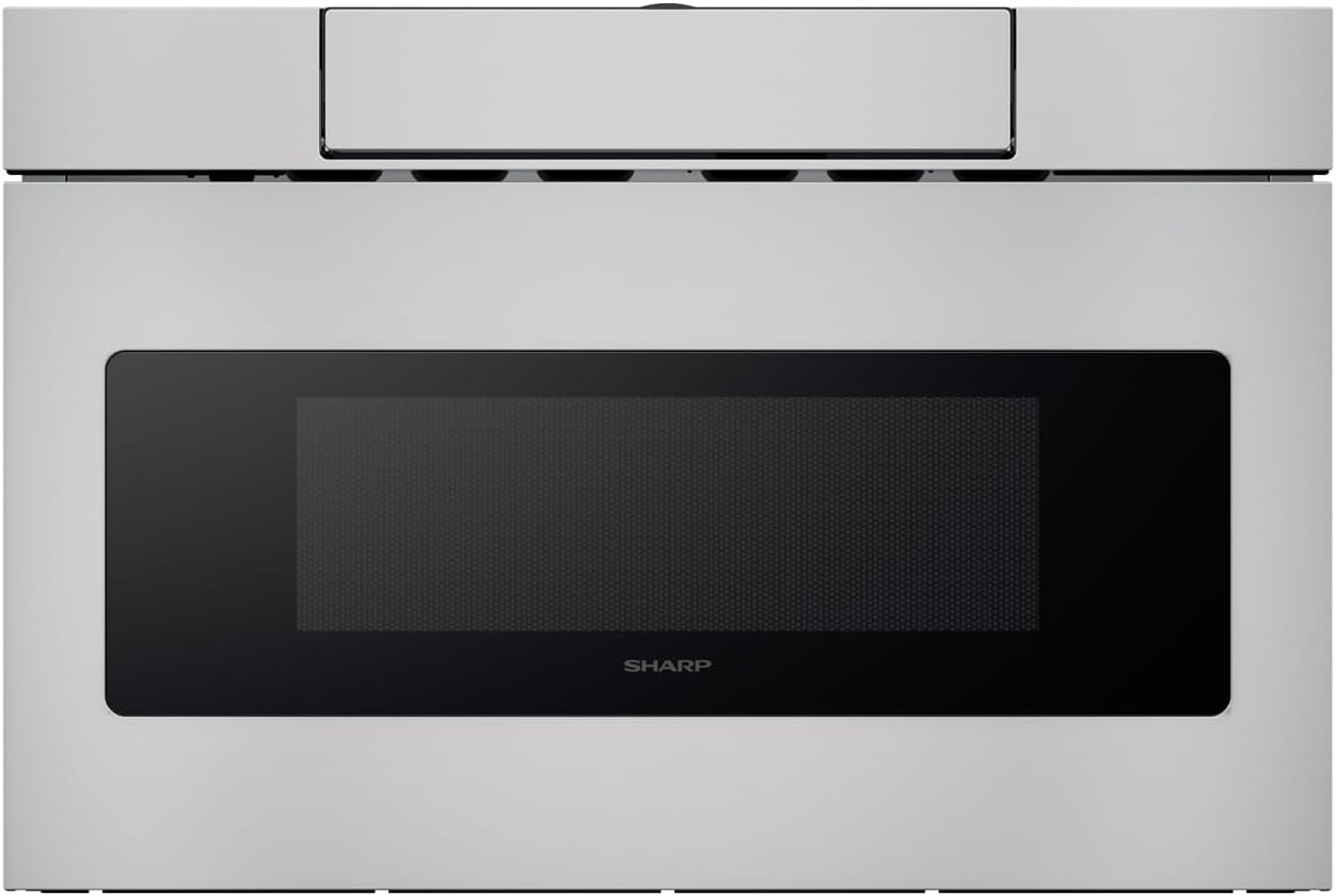 Sharp SMD2470ASY 24 in. 1.2 cu. ft. Built-In Microwave Drawer Oven | 1.2 Cubic Feet, 950 Watt, Concealed Control Panel, Digital LCD Display