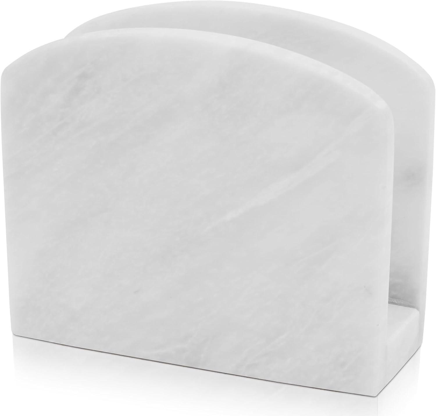 Radicaln Marble Napkin Holder 5.5″ Inch White Handmade Dining Table Napkins Holder – Simple Modern Home & Kitchen Paper Towel Holder Countertop For Home Decor