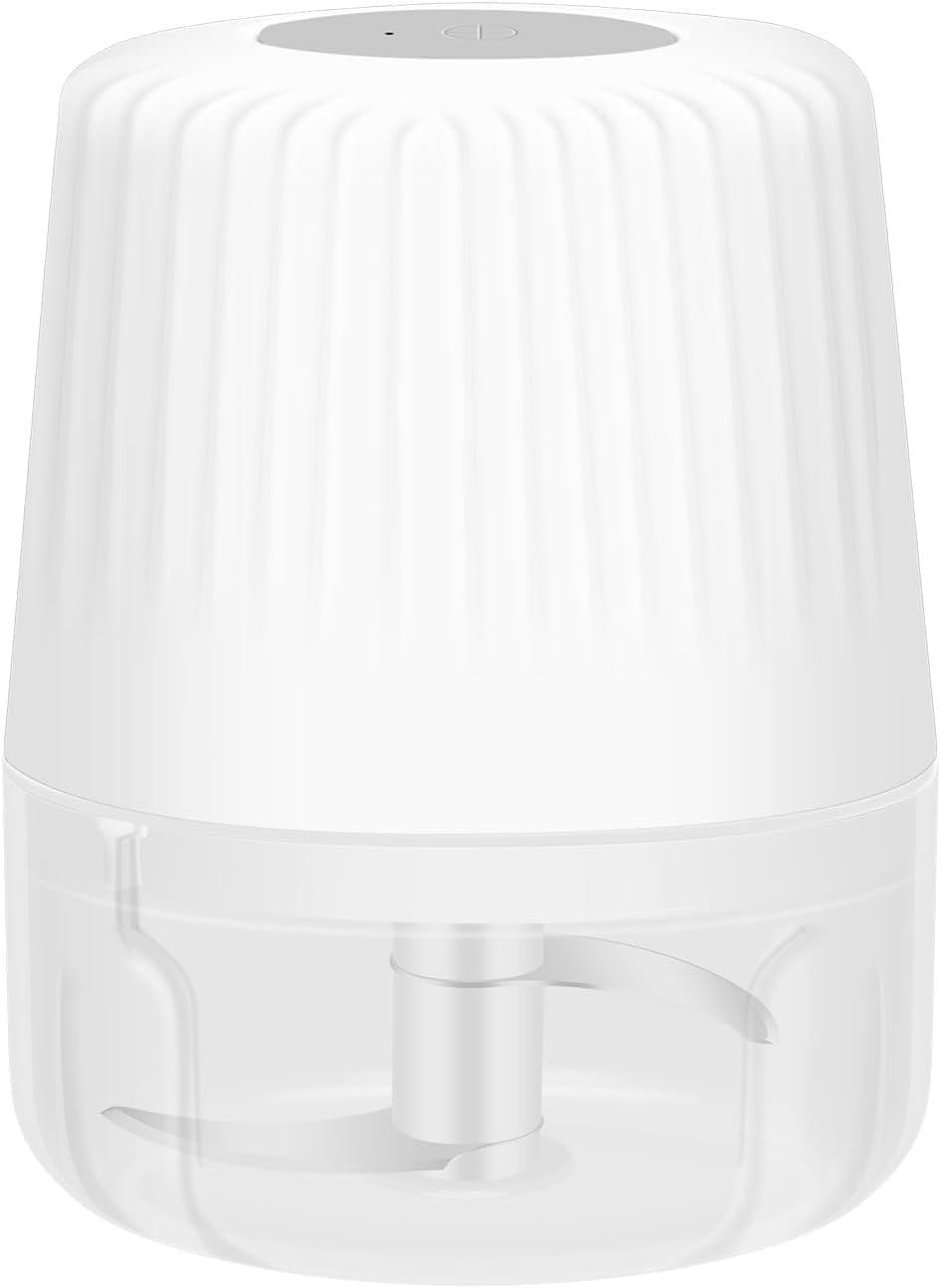 100ML Garlic Chopper, Electric Garlic Mincer, Mini Food Processor | 2 Blades Onion Grinder, USB Garlic Press, Small Portable Vegetable Chopper for Chili, Fruit, Meat