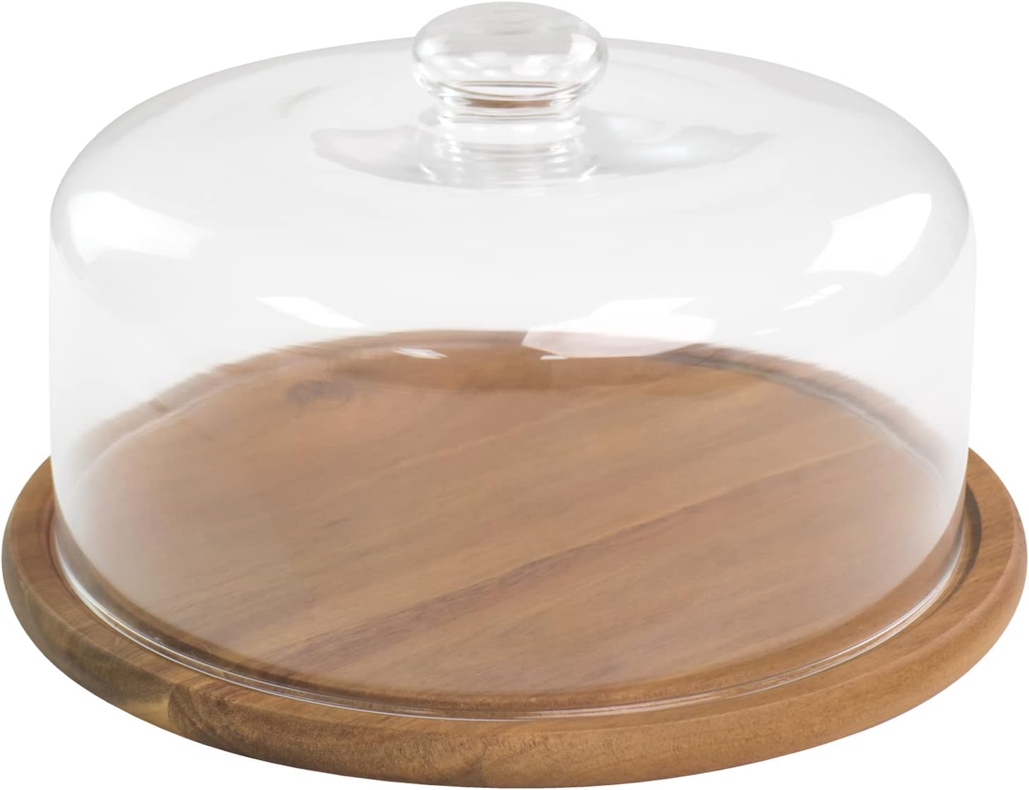 10.2”Glass Dessert Dome with Base, 11.8″Decorative Cake Tray with Glass Dome Cover, Cake Fruit Display Server Tray for Kitchen, Birthday, Weddings, Appetizer Dessert & Cheese Serving Platter