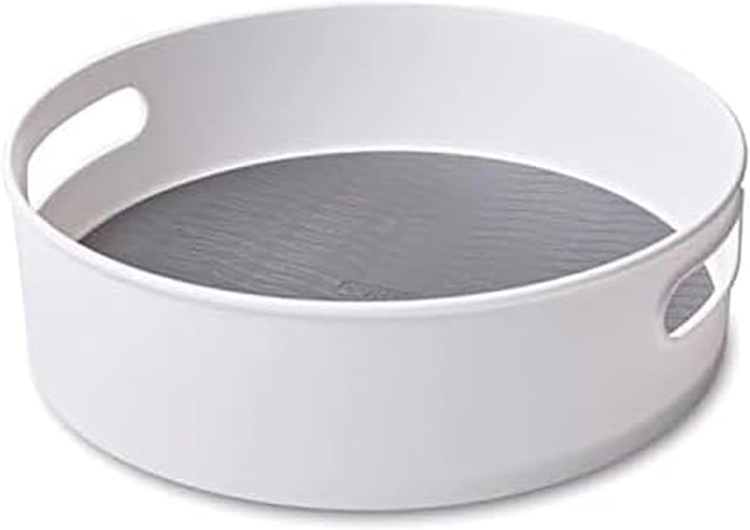 Copco 12 Inch Non-Skid Lazy Susan Turntable Organizer for Cabinet, Kitchen, Pantry, Bathroom – Smooth-Glide Rotating Storage with Raised Rim and Handles