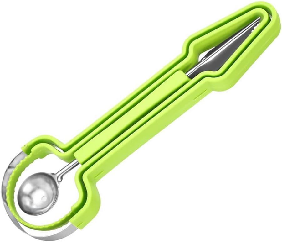 Melon Baller Scoop Set, Stainless Steel 3-in-1 Fruit Carving Tools Knife Kit, Kitchen Gadgets for Easy Fruit Preparation and Perfectly Shaped Fruit
