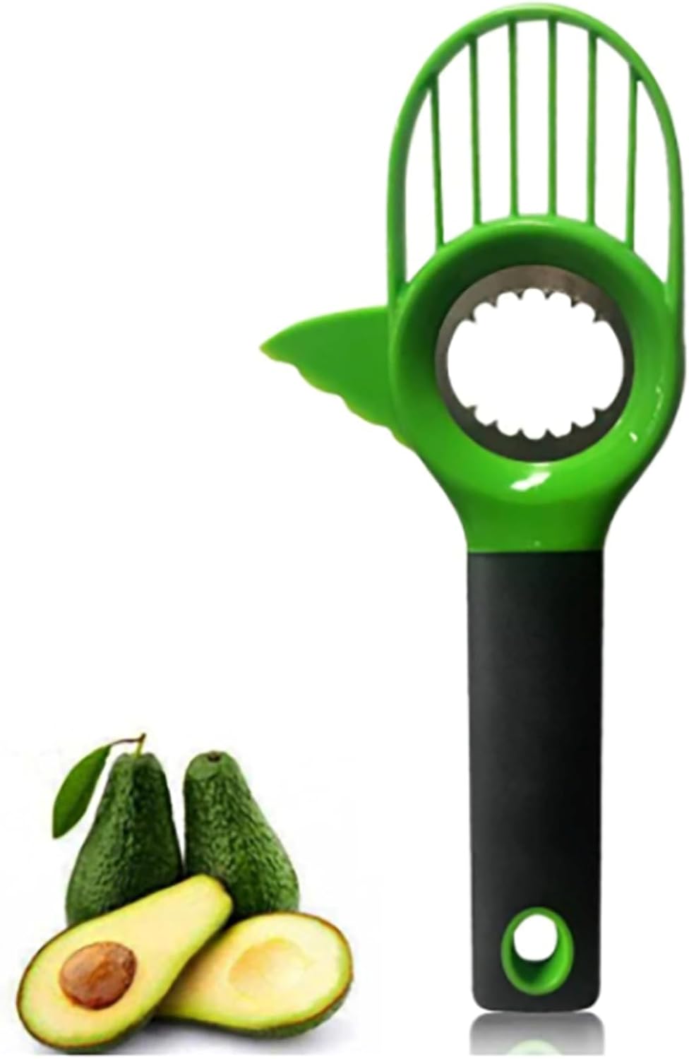 3-in-1 Avocado Slicer Tool – Avocado Cutter, Corer, Peeler & Knife with Stainless Steel Digger | Kitchen Gadget for Avocado & Fruits