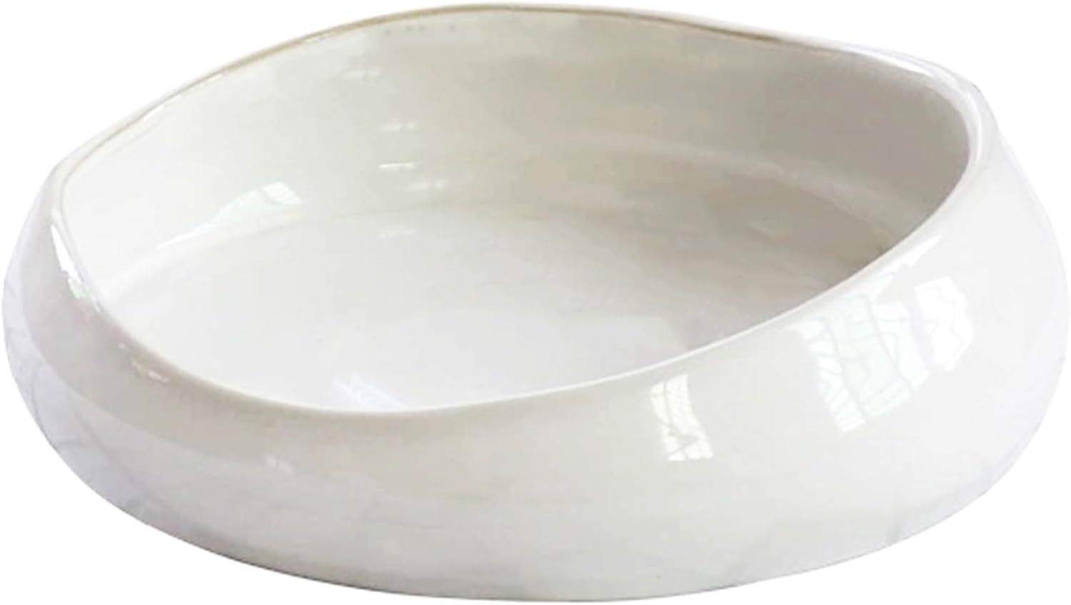 Decorative Bowl Free-Form Rim Glazed Ceramic Fruit Bowl for Kitchen Counter Ceramic Dining Room Table Centerpiecekey Bowl for Entryway Table|Dishwasher & Microwave Safe