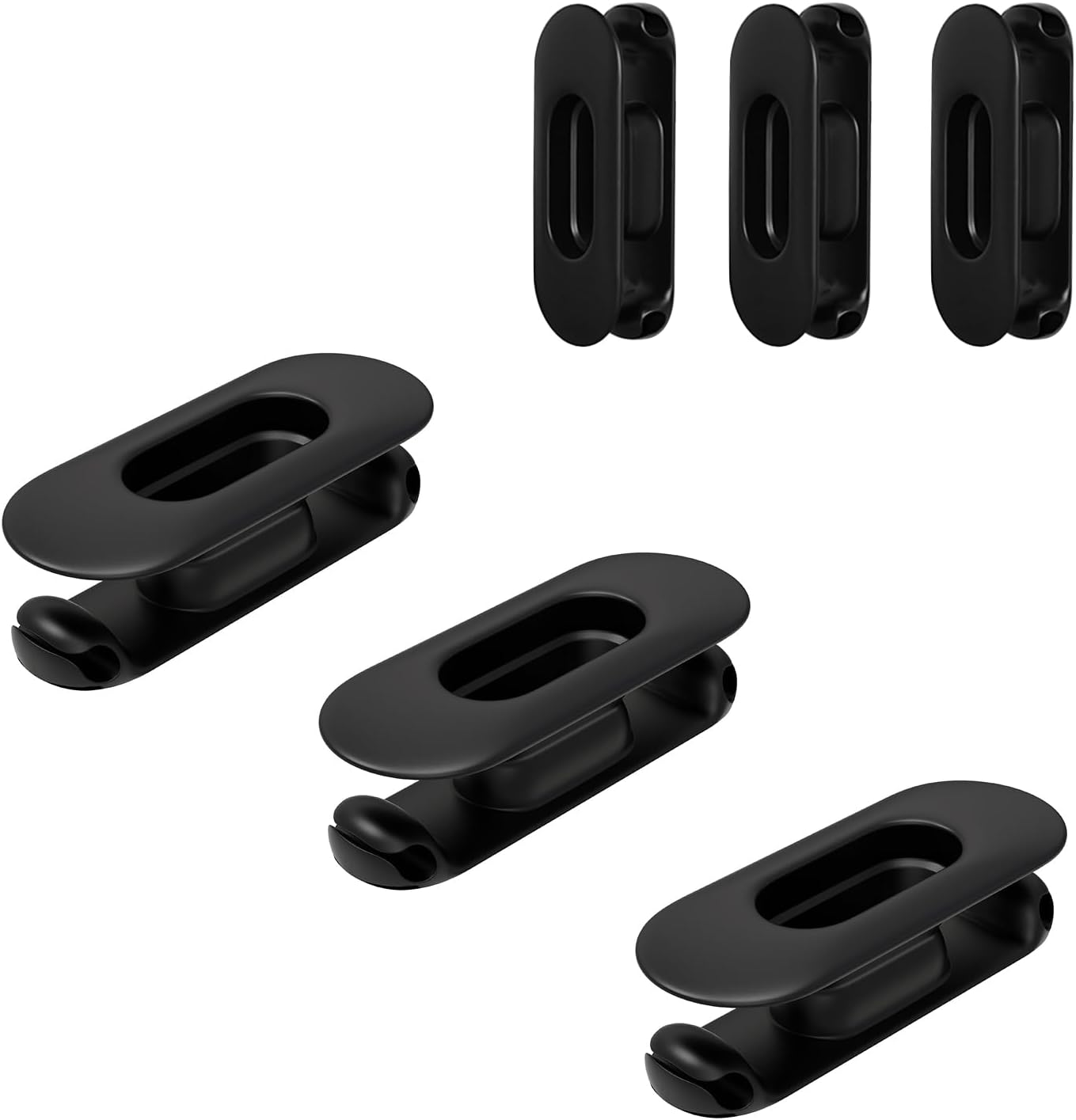 6 Pack Cord Organizer for Kitchen Appliances – Upgraded Stackable Silicone Adhesive Cable Management Wrap Holder for Mixer, Blender, Air Fryer, Pressure Cooker, Coffee Maker (Black)