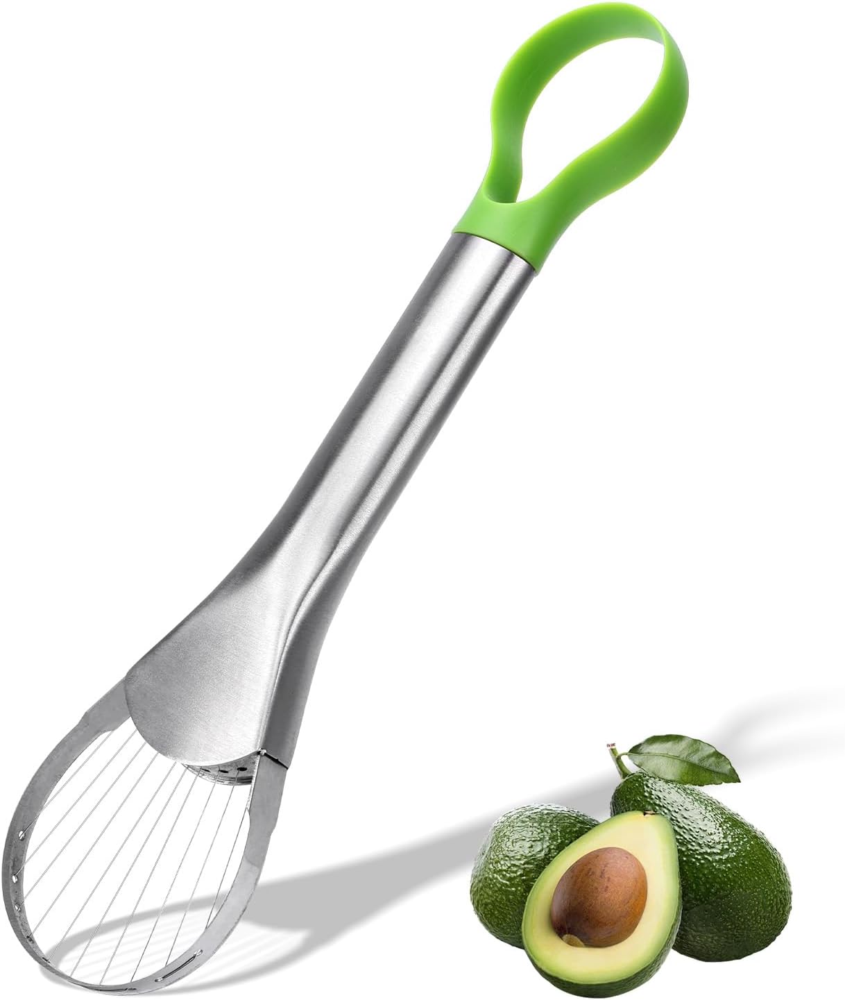 2-in-1 Avocado Pitter and Slicer, Well Made Stainless Efficient Kitchen Tool Dishwasher Safe for Hassle-Free Avocado Prep Sandwiches, Salads