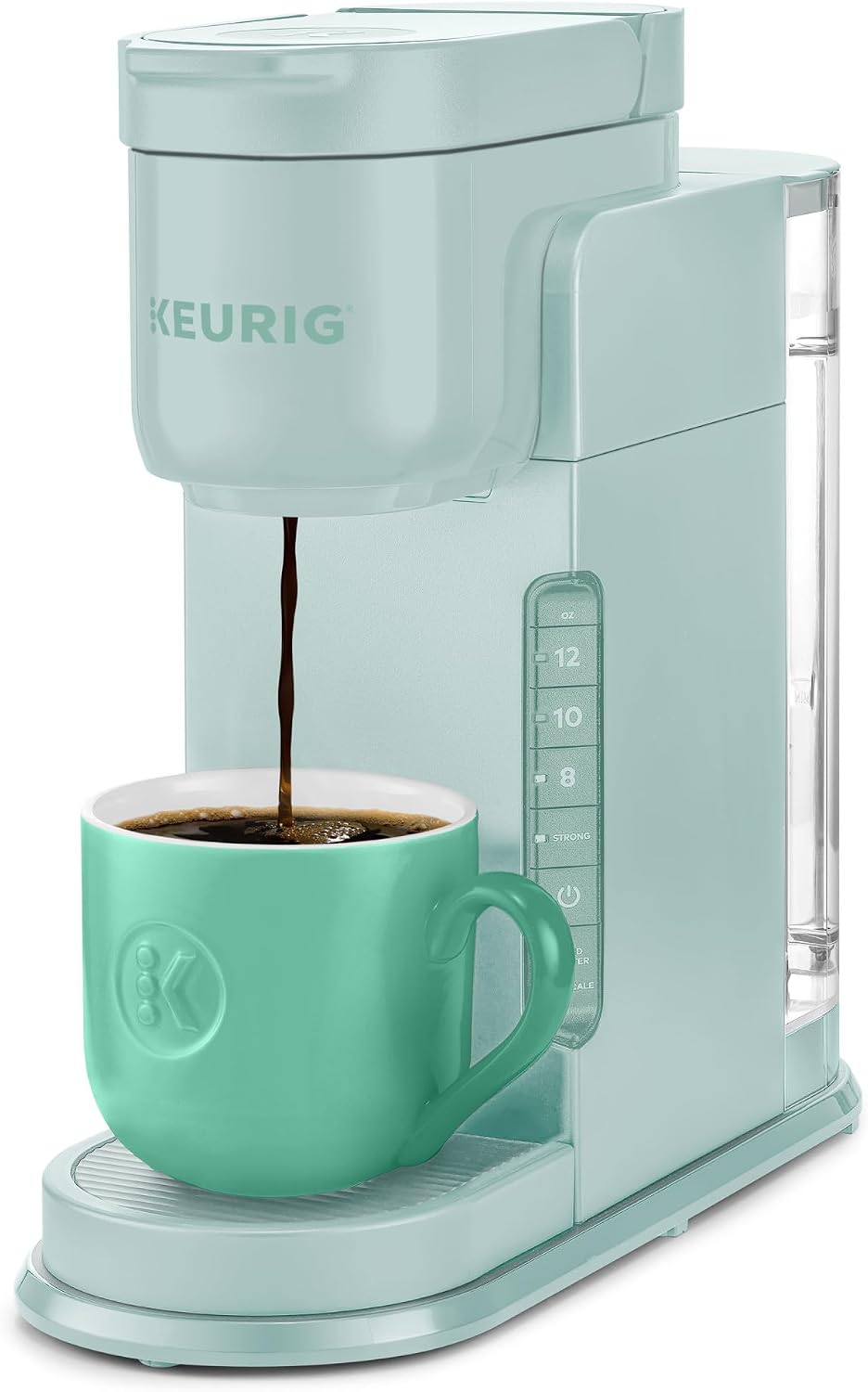 Keurig K-Express Single Serve K-Cup Pod Coffee Maker, 3 Brew Sizes, Strong Button Feature, 42oz Removable Reservoir, Mint | 3 Brew Sizes, Strong Brew, 42 Oz Removable Reservoir, K-Cup Pod Compatible, Mint Color