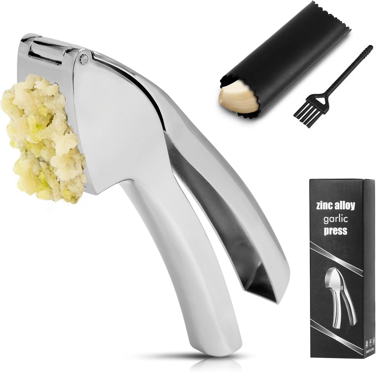 Garlic Press Crusher Mincer, Heavy Duty Kitchen Tool, Dishwasher Safe