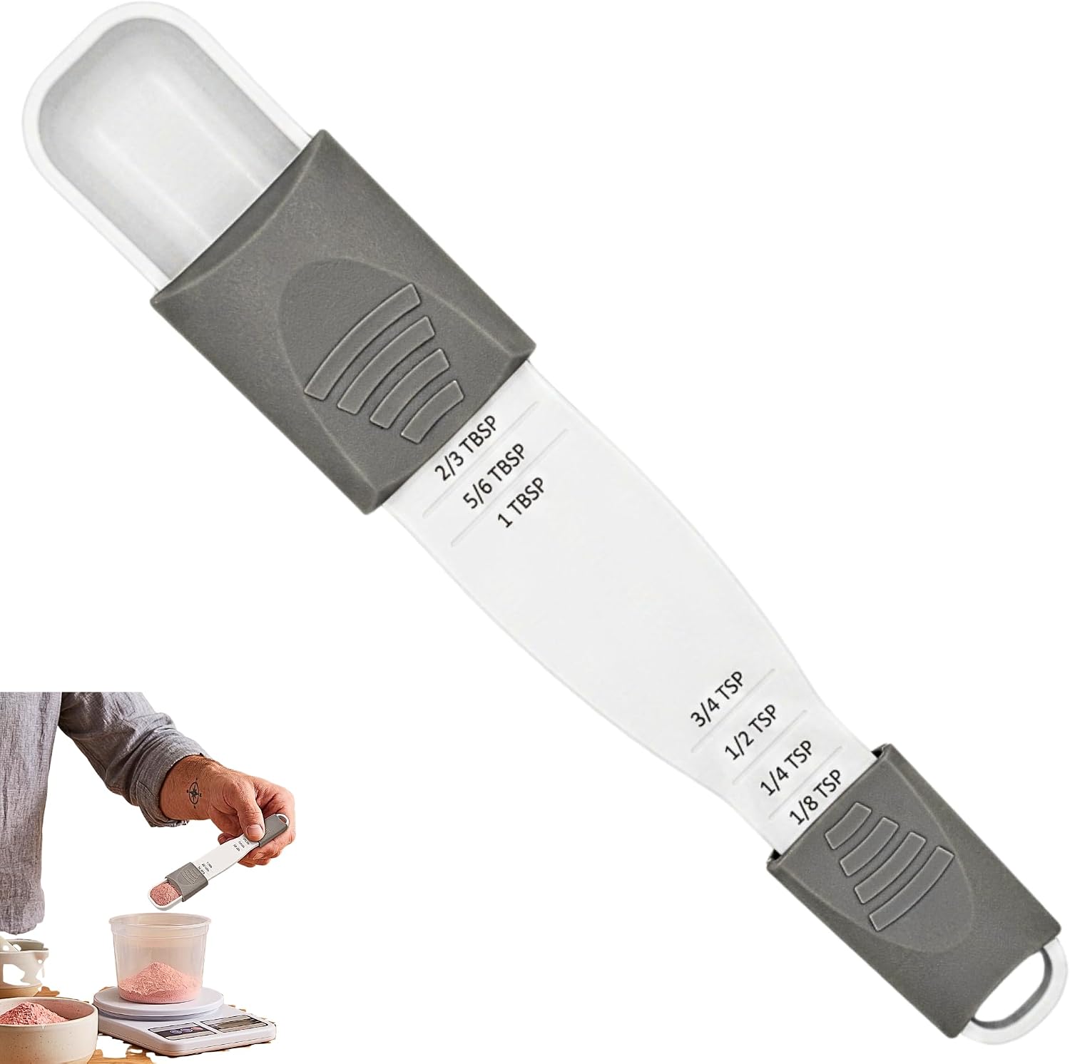 Double End Adjustable Measuring Spoon – All‑in‑One Kitchen Tool for Precise Dry & Liquid Ingredient Measurement, Baking & Cooking Essentials