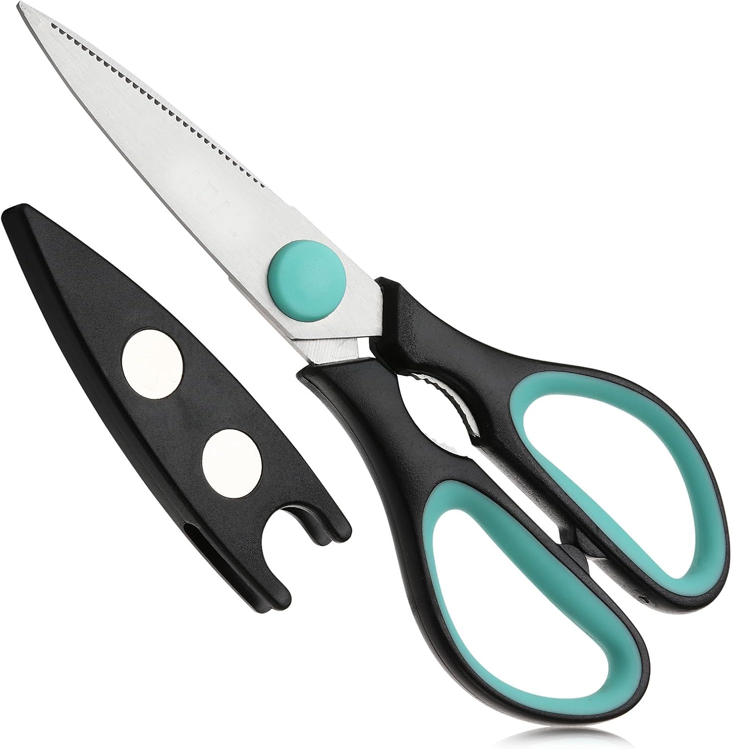 Mr. Pen- All Purpose Kitchen Shears with Protective Sheath, 8 Inch | Dishwasher Safe, Stainless Steel Food Scissors with Micro-Serrated Blades, Soft Grip Comfort Handle