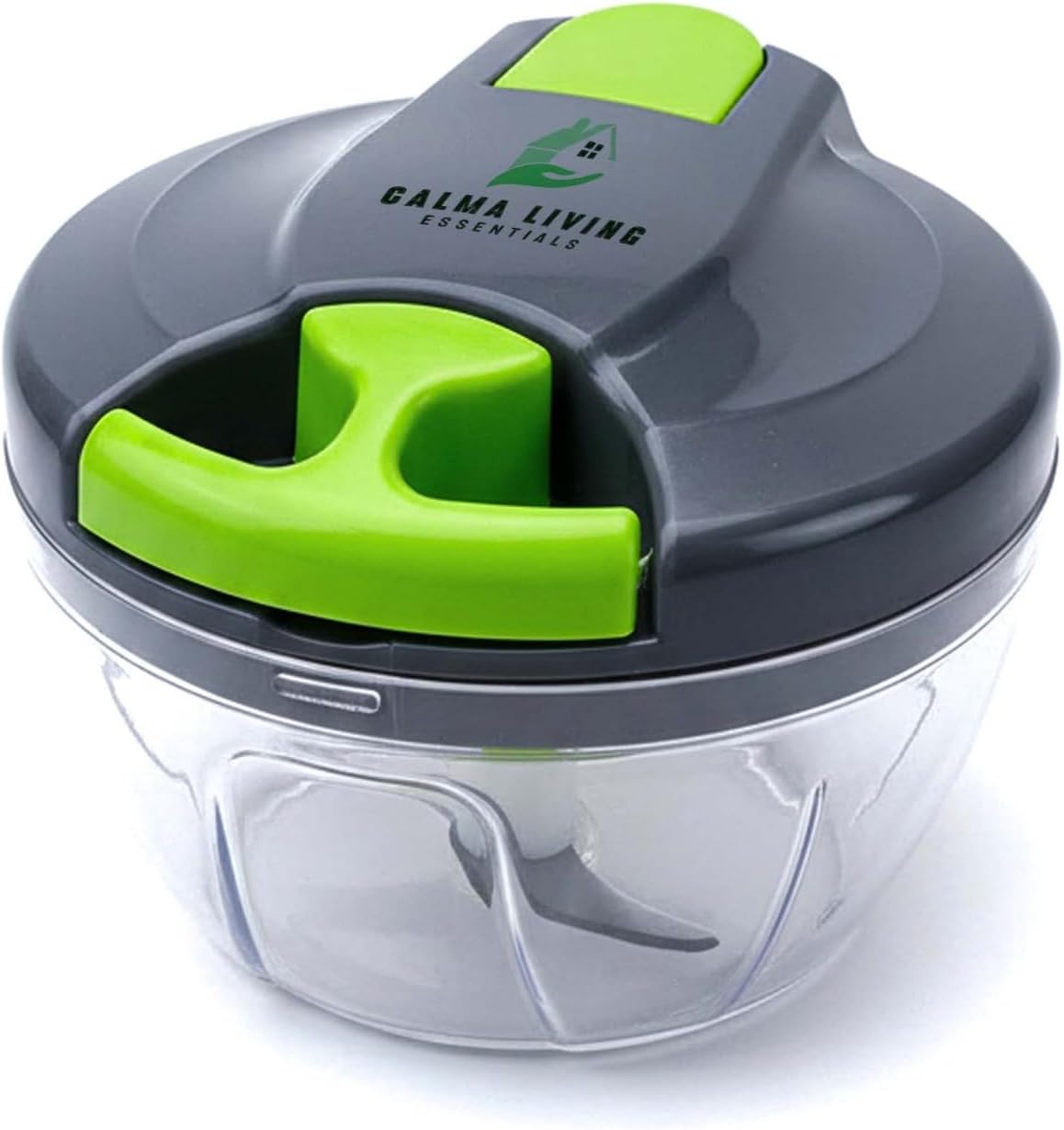 Manual Food Chopper, Hand Pull Vegetable Chopper with Stainless Steel Blades, Multi-Function Food Processor for Onion, Garlic, Meat & Fruits