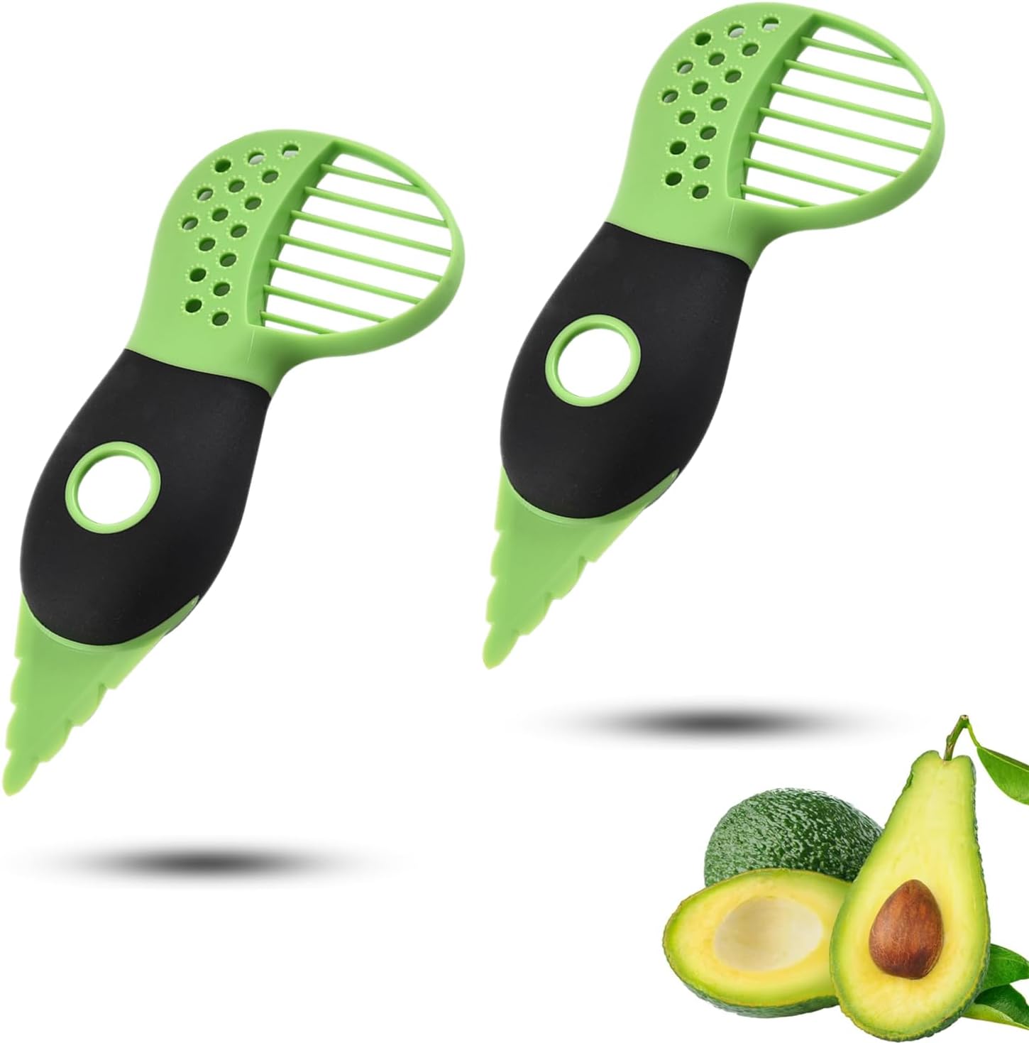 2 PCS Avocado Slicer Professional Avocado Peeler Avocado Cutter Multifunctional 3 In 1 Avocado Slicer Tool Avocado Cutter and Scooper for Guacamole Fruit and Vegetable