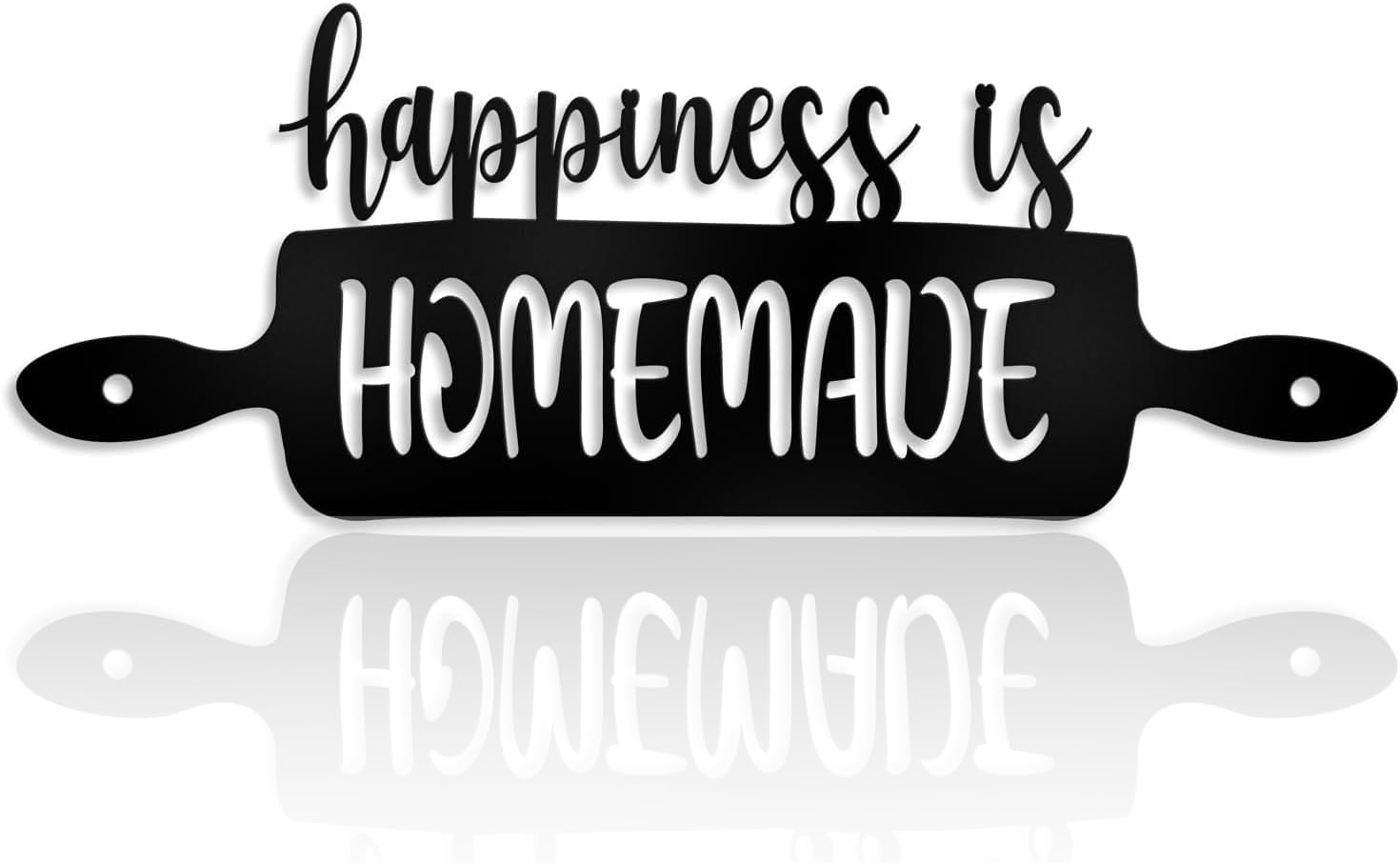 COLOR VALLEY ART Farmhouse Metal Kitchen Wall Decor Sign – “Happiness Is Homemade” Style, Rustic Kitchen Wall Accent, Decorative Metal Wall Art