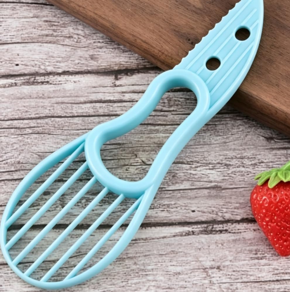 3-in-1 Avocado Slicer, Plastic Cutter with Peeler, Corer, and Pulp Separator, Kitchen Tool
