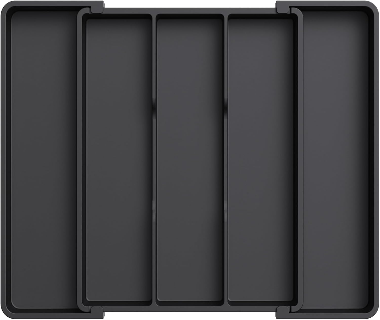 Lifewit Utensil Organizer for Kitchen Drawers, Expandable Cooking Utensil Tray, Adjustable Cutlery Silverware Flatware Holder, Plastic Spatula Tools Storage Divider, 11-18 x 14″, Black