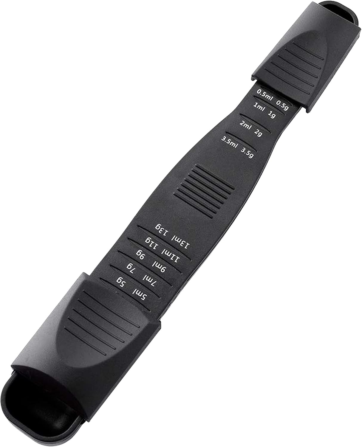 M&c Dual Sided Adjustable Measuring Spoon – Metering Spoon with Leveler in Gram & ML- For Dry or Liquid Ingredients, Baking, Cooking, Powder, Spices – Black 1pc