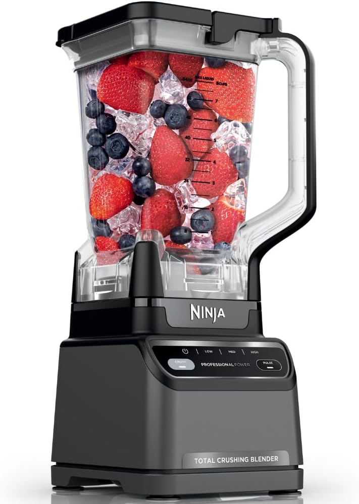 Ninja Professional Blender 2.0 | Smoothie Maker, Drink Mixer, Grinder, Ice Crusher | Total Crushing Technology, Auto-iQ Program, 1200W Power, XL 72-oz. Pitcher | Dark Grey | BR201AMZ