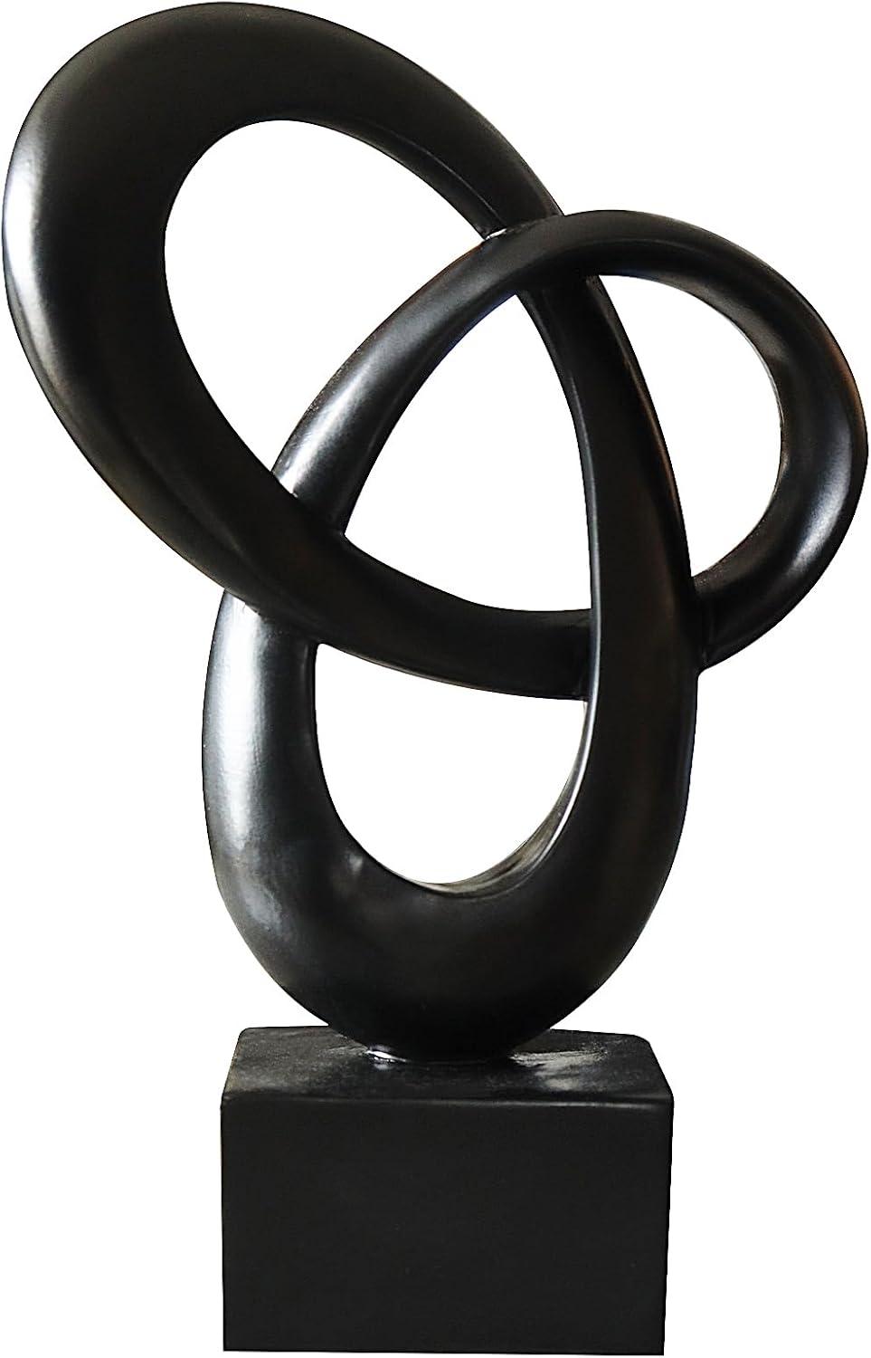Dosker Knot Decor Mobius Stripe Statue,Modern Abstract Sculpture for Home Decor,Coffee Table Decor for Living Room,Office(Black)