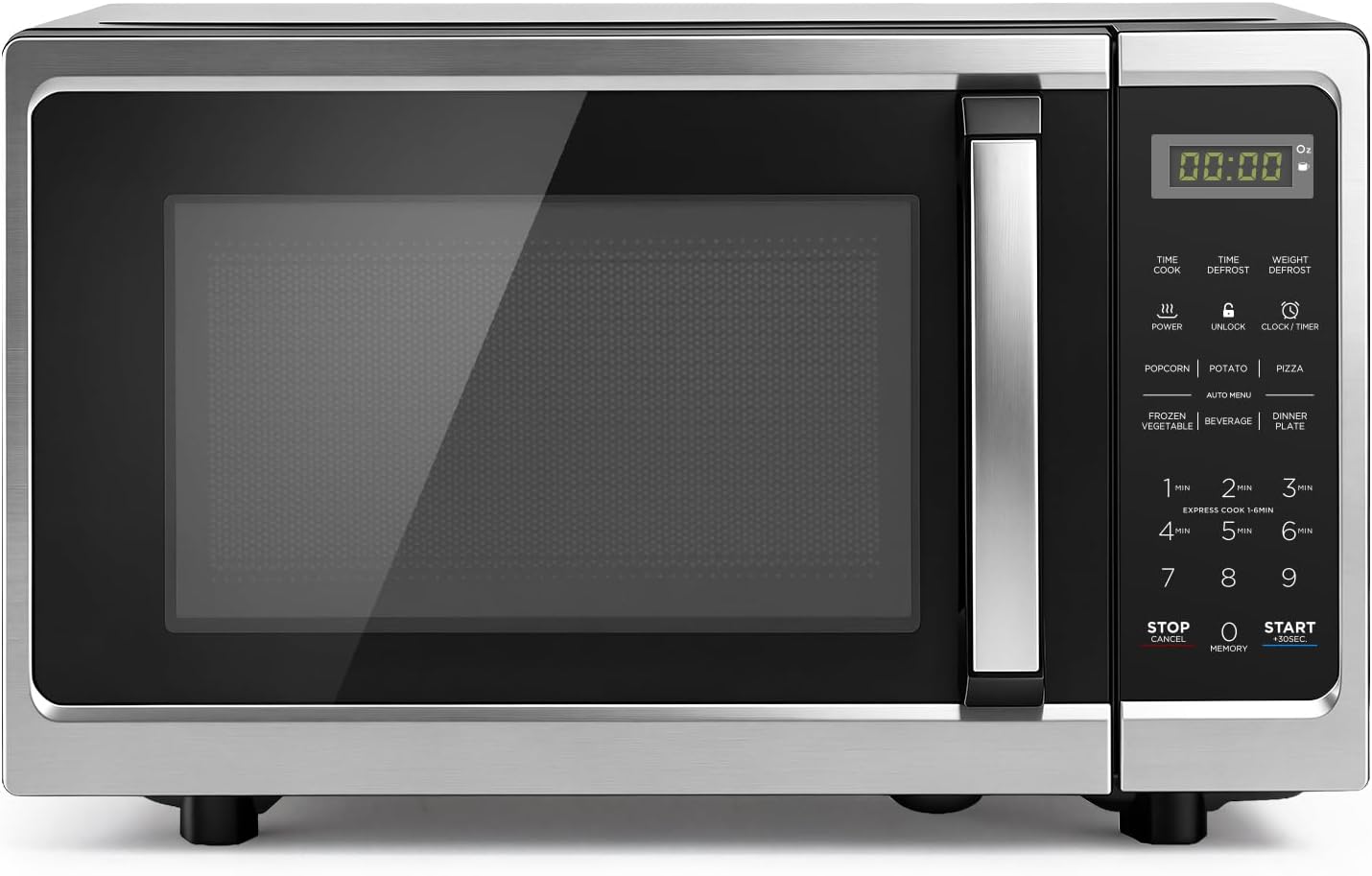 Smad Microwave Countertop Oven, Small Mini Ovens 700 Watt, 10 Power Levels Microwaves with 6 Cooking Presets for Dorm, Small Space, Tiny Room, RV, Child Lock, Compact 0.7 cu ft Microondas, Black