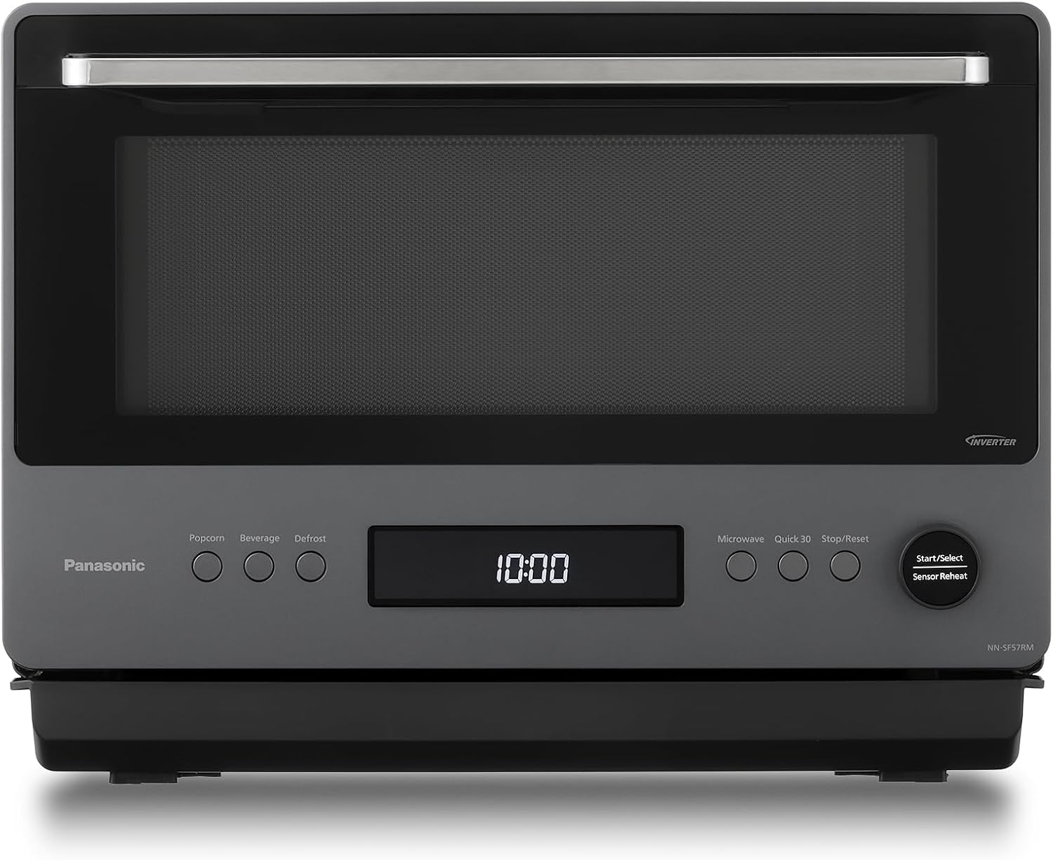Panasonic Japanese Microwave, 1.0 cu. ft. 1200W Clean Design Flatbed Countertop Microwave Oven with Genius Sensor 2.0 One-Touch Cooking and Reheating, Inverter Technology, Auto Defrost – NN-SF57RM