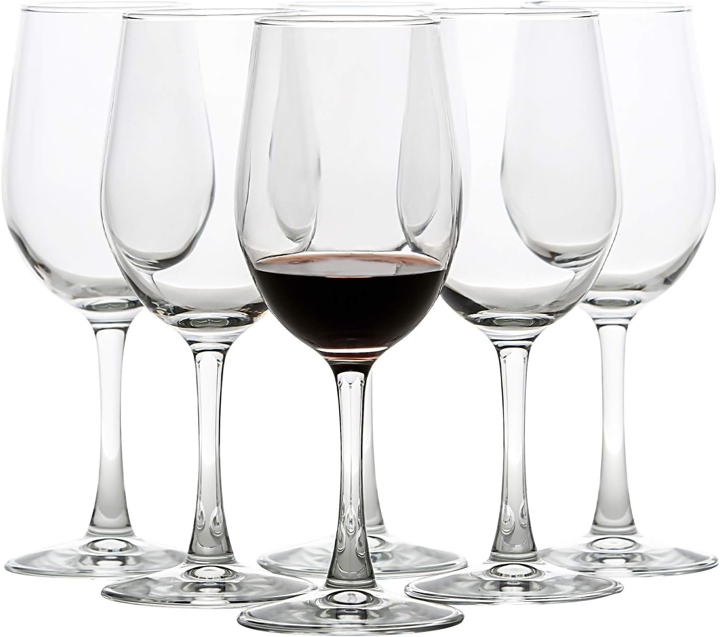 UMI UMIZILI 12 Ounce – Set of 6, All-Purpose Classic Durable Red/White Wine Glasses