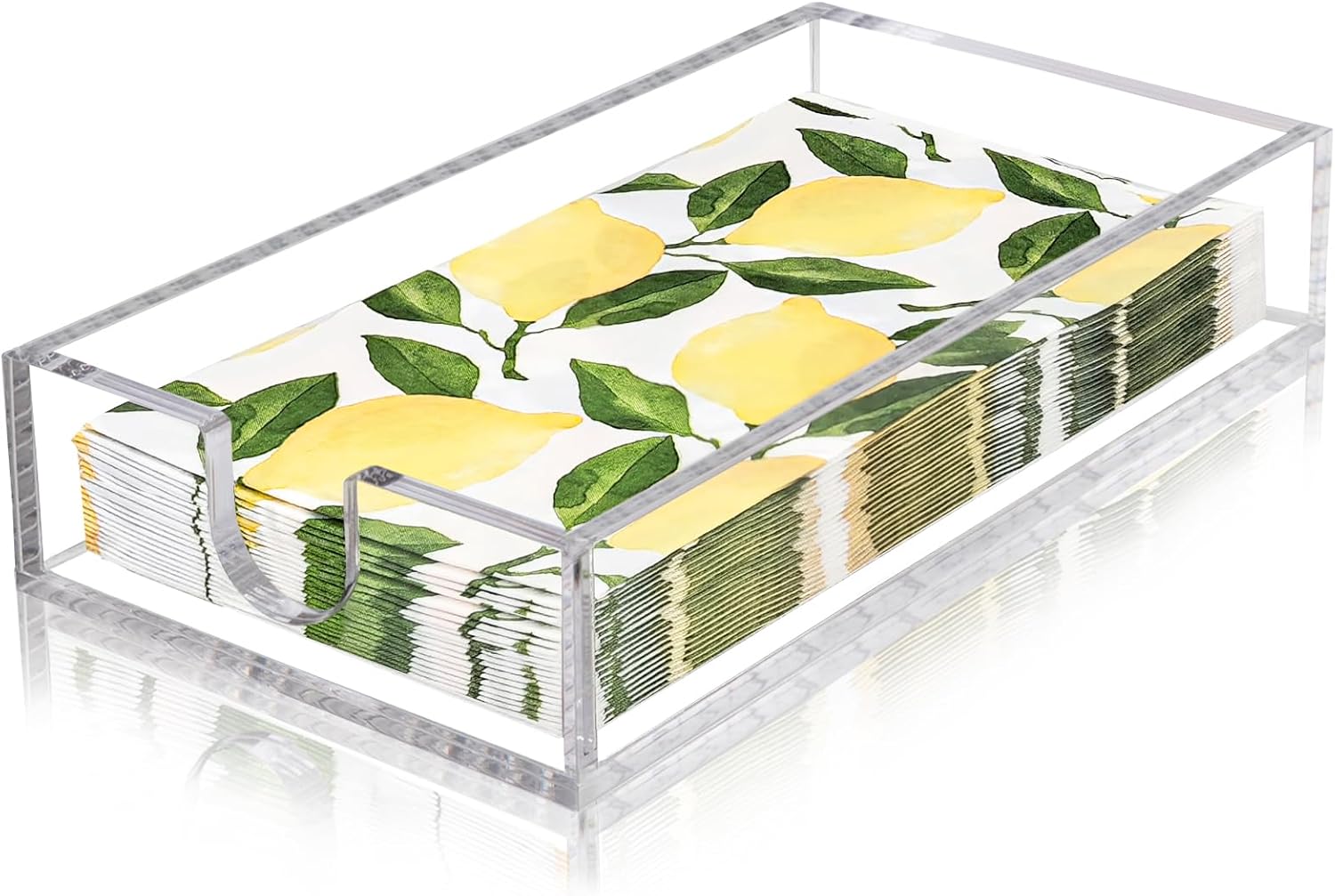 Napkin Holder, Acrylic Napkin Holder for Table Clear Hand Towel Holder for Bathroom 9x5x1.8 Inch Napkin Tray for Kitchen Dinner Hotel, Acrylic Tray for Paper Napkin, Bathroom Accessories