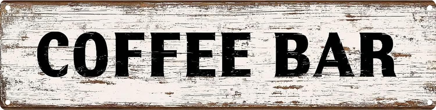 Vintage Tin Sign Retro Metal Coffee Bar Signs For Home Decor Stylish Wall Art Plaques Gift For Home Bathroom Kitchen And Gothic Wall Decor In Every Room 4×16 In