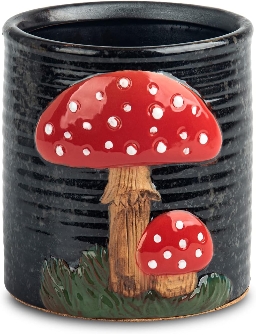 dgudgu Mushroom Kitchen Utensil Holder For Countertop Ceramic Utensil Holder For Kitchen Counter Large Cooking Utensil Utensil Crock Holder Spatula Holder Utensil Organizer For Countertop