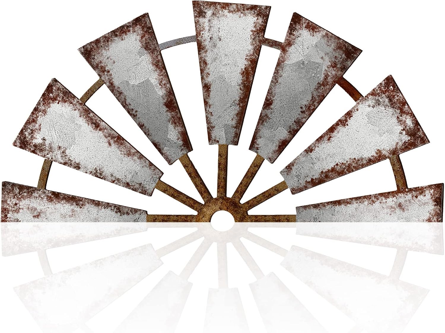 Yookeer Farmhouse Living Room Wall Decor Wood Windmill Rustic Wooden Wall Art Decorative Windmill Sculpture Home Decor for Bedroom Nursery Dorm Home(11.4 x 5.5 Inches,Semicircle)