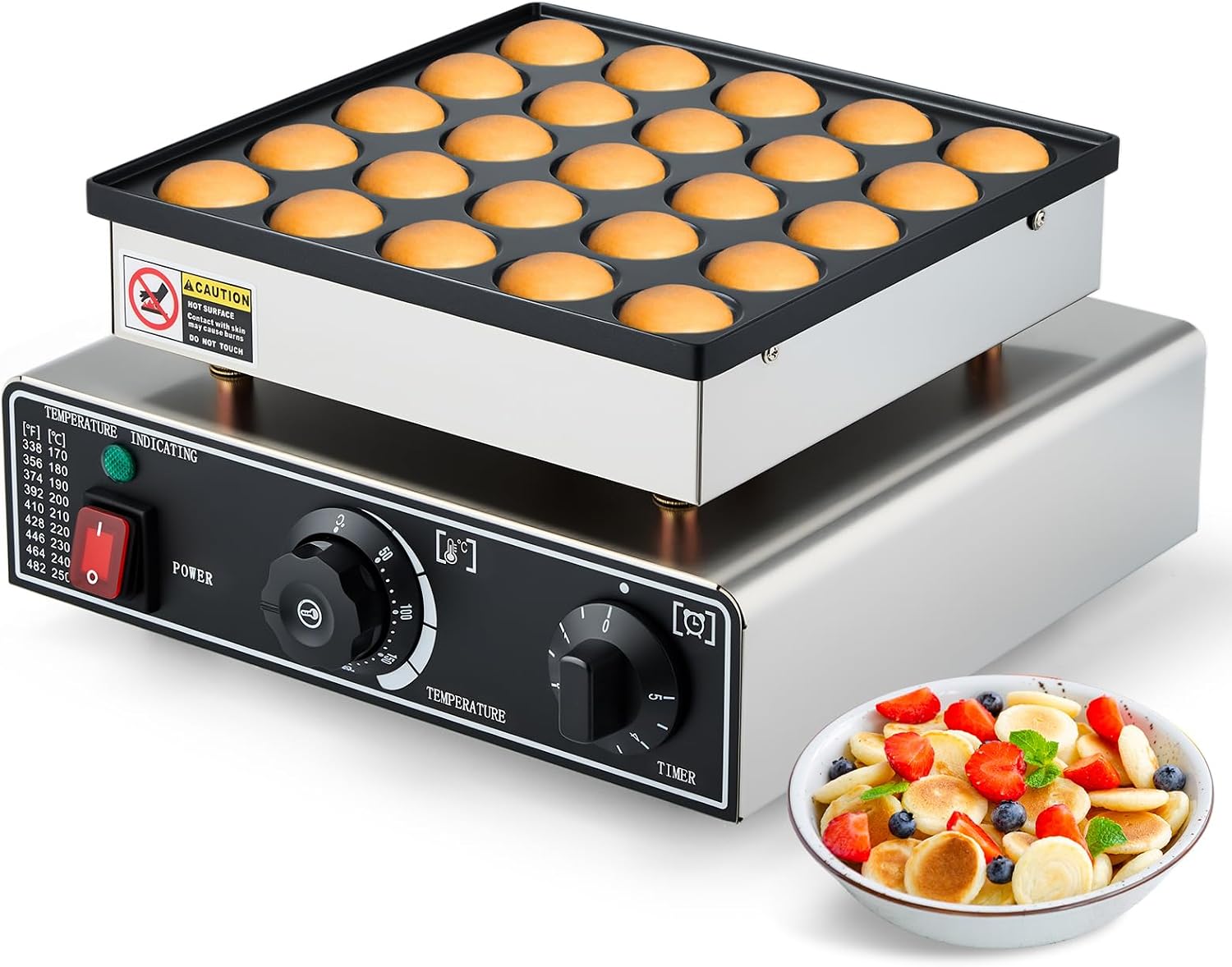 Mini Pancake Maker Commercial 25 Pcs Dutch Muffin Machine 950w Waffle Maker for Kitchen Bakery Snack Bar