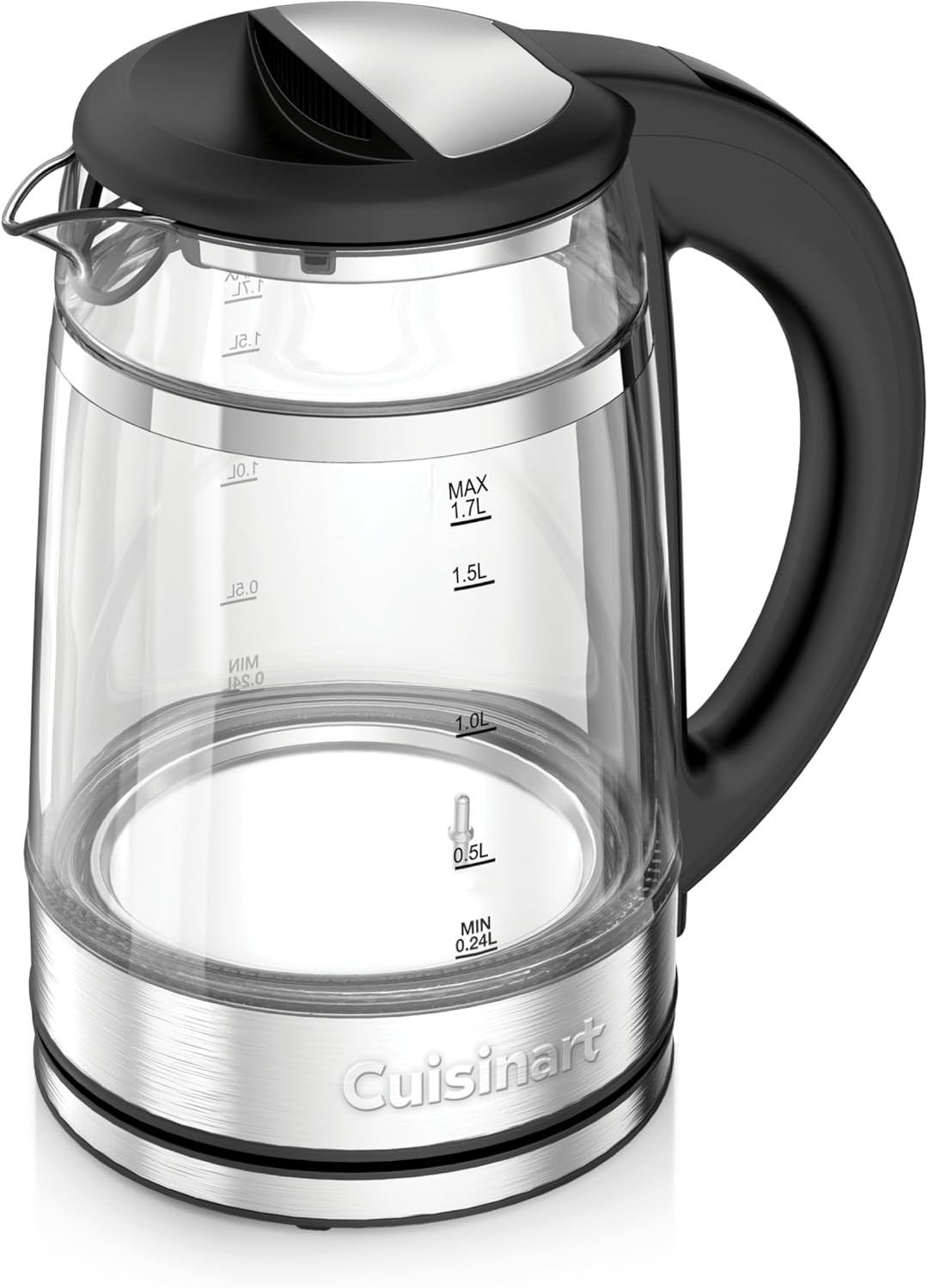 Cuisinart 1.7L Glass Variable Temperature Control Electric Kettle 110°F–212°F with Touchscreen Controls, Illumination, Dual‑Layer Cool‑Touch Design & Nondrip Spout