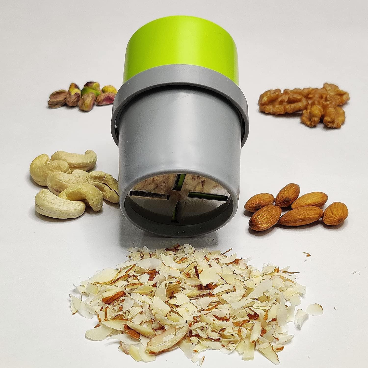 Dry Fruit Cutter & Slicer Gadgets (3 in 1, Mix Colour) Kitchen Tools, Dryfruit Choppers, Stainless Steel Blade, Green, Blue, Red