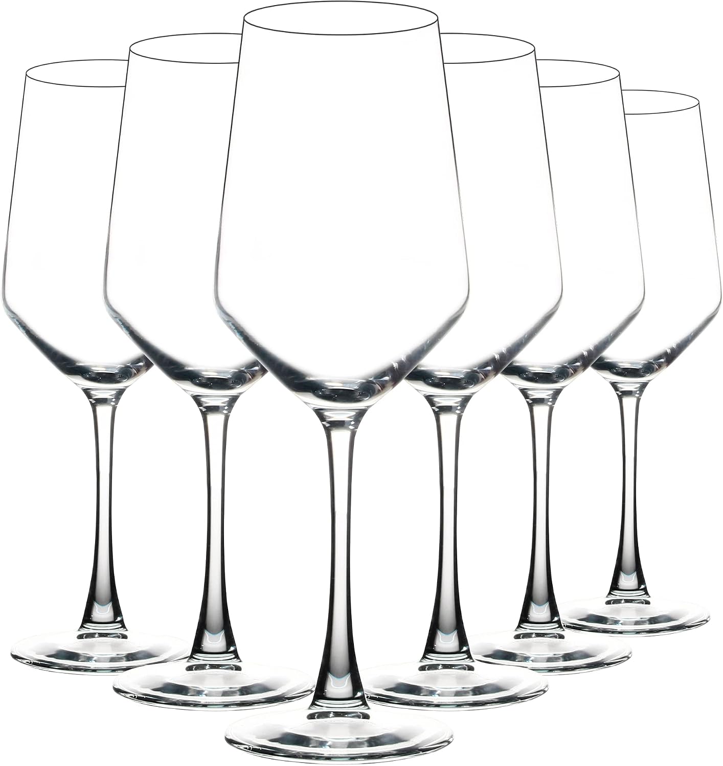 YANGNAY Wine Glasses Set of 6, 13 Oz Red or White Wine Glass with Stem, Perfect for Home, Restaurant, Dishwasher Safe