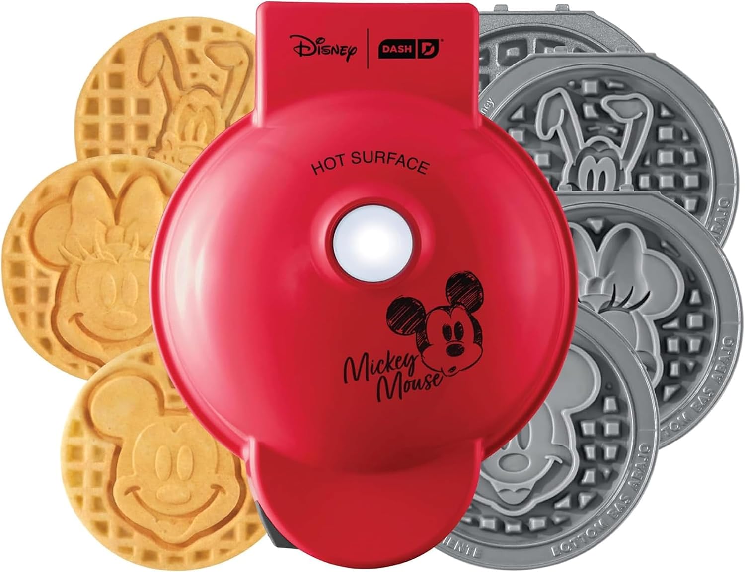Disney | Dash MultiMaker® Mini Maker System – Electric Waffle Maker & Swappable Plates – 1 MultiMaker®, 4 Plates, Mickey Mouse & Friends Design, Aluminum