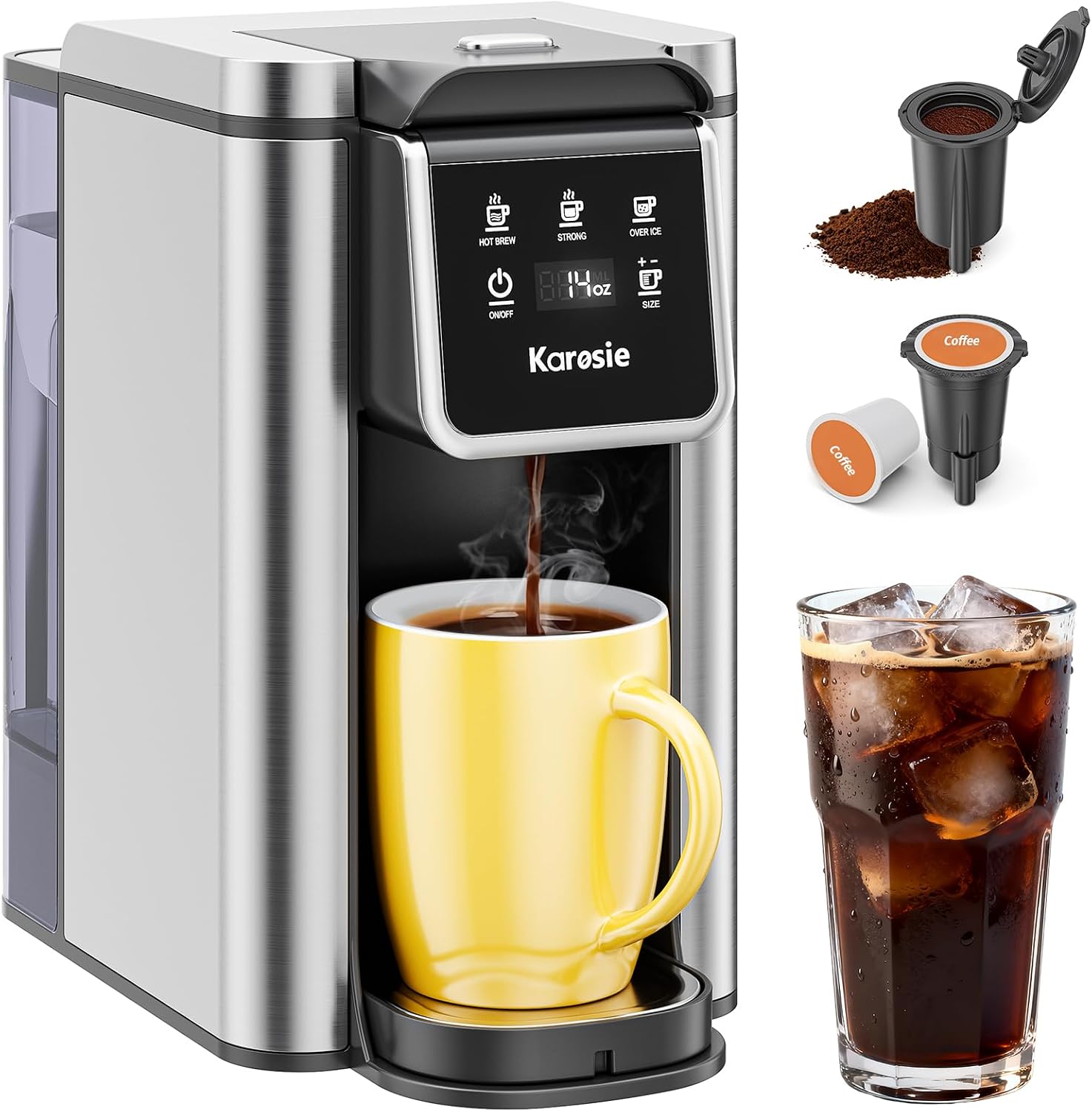 Hot & Iced Single Serve Coffee Maker