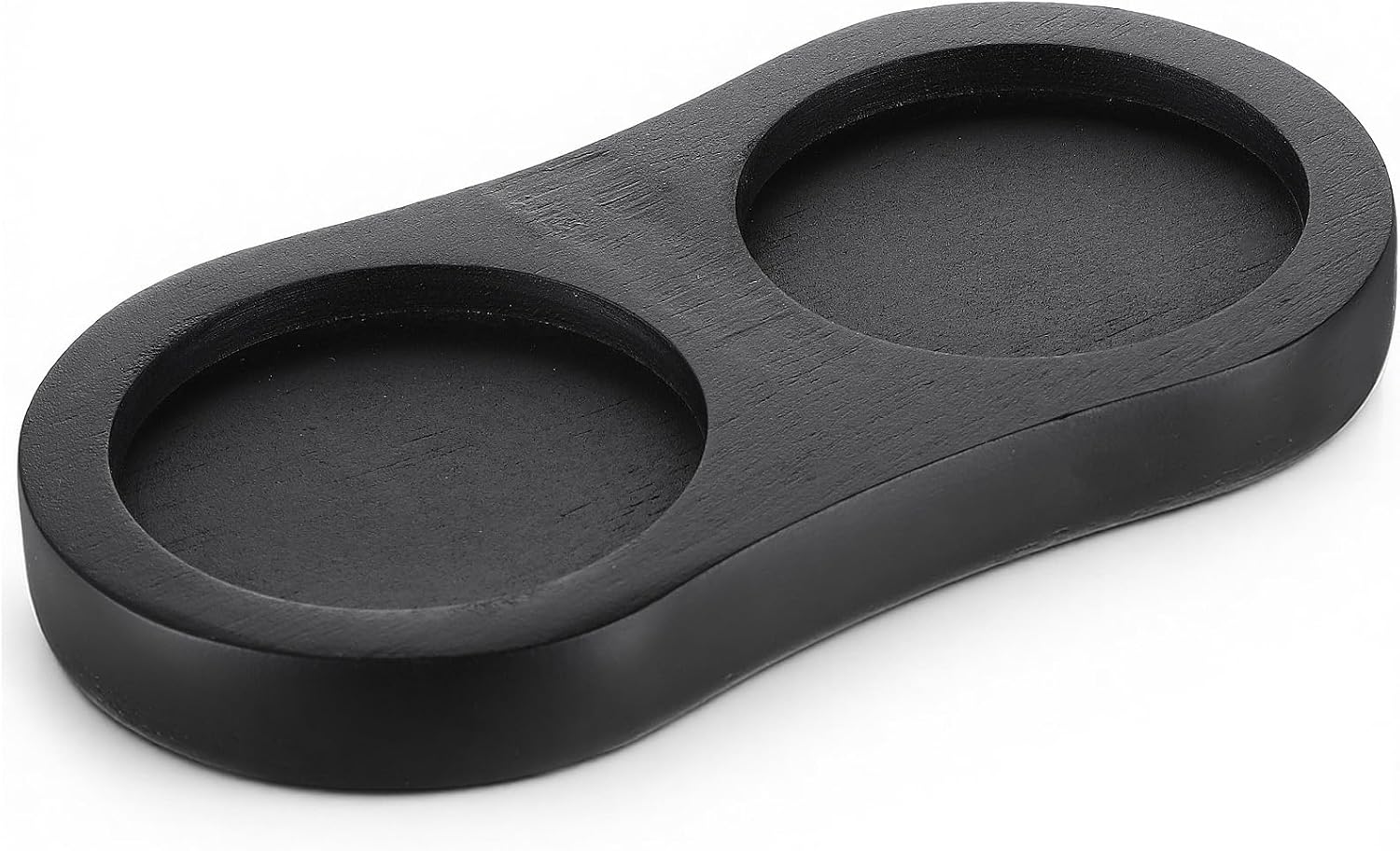 Salt and Pepper Tray, Black Wooden Salt and Pepper Holder, Fits Many Mills & Shakers, Grinder Accessories