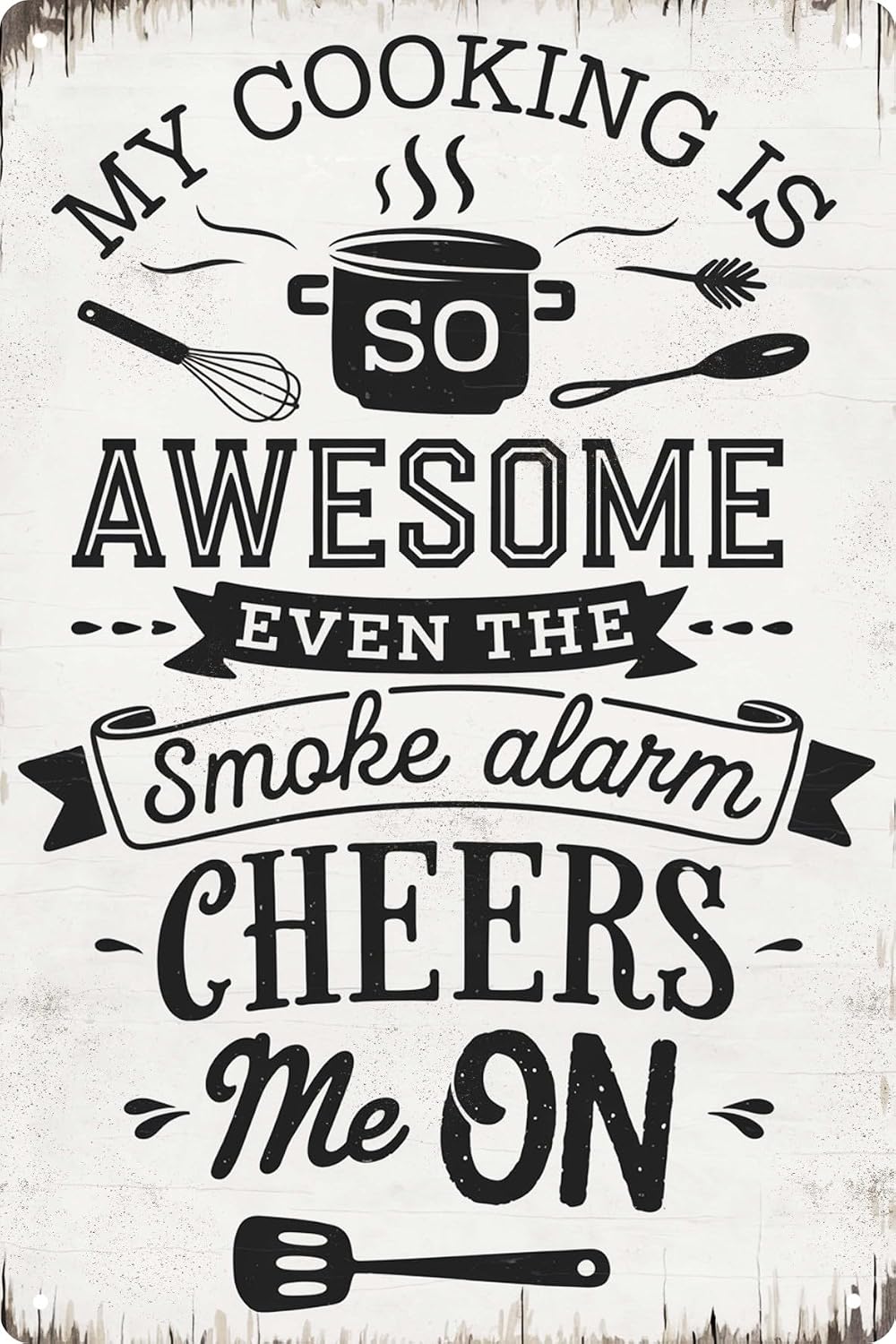 Kitchen Signs Wall Decor Funny Kitchen Quote My Cooking is Awesome Metal Tin Sign Wall Decor Retro Kitchen Signs with Sayings for Home Kitchen Decor Gifts 8×12 in