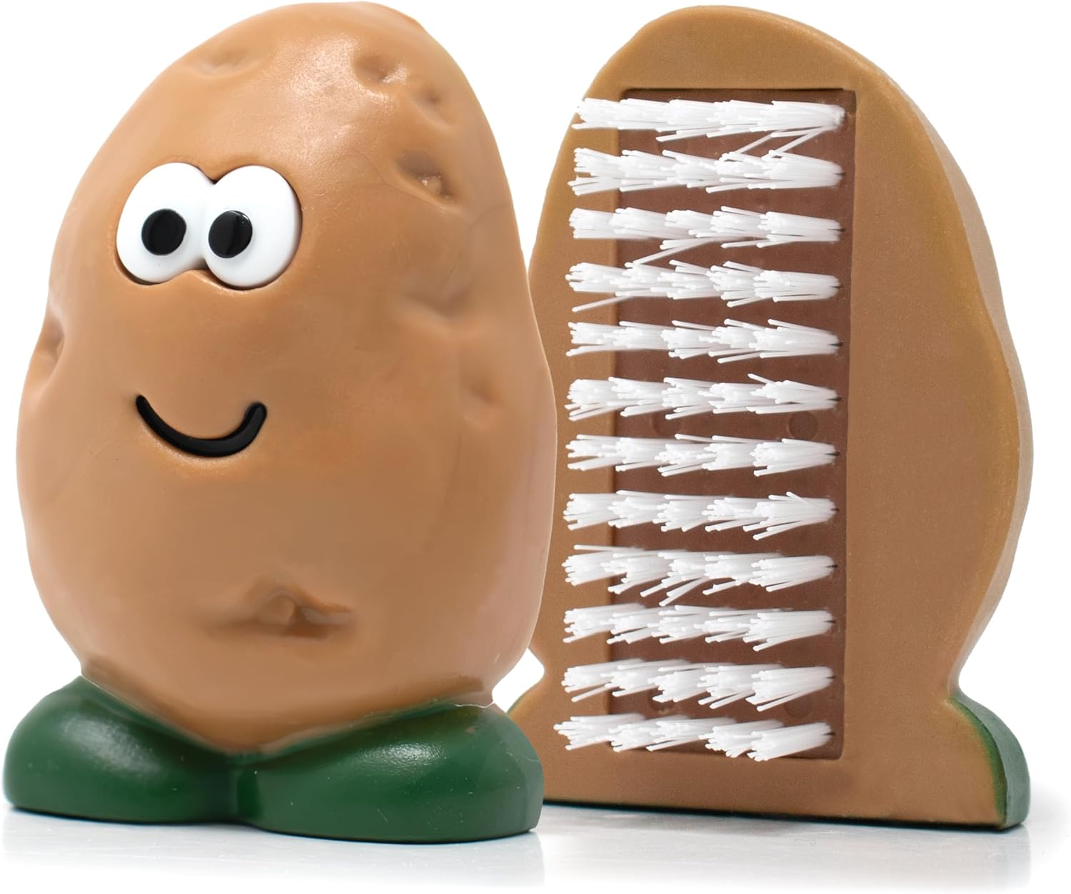 Joie Spud Dude Potato Brush, Compact Handheld Produce Scrubber, Cleans Vegetables and Fruits with Gentle Bristles