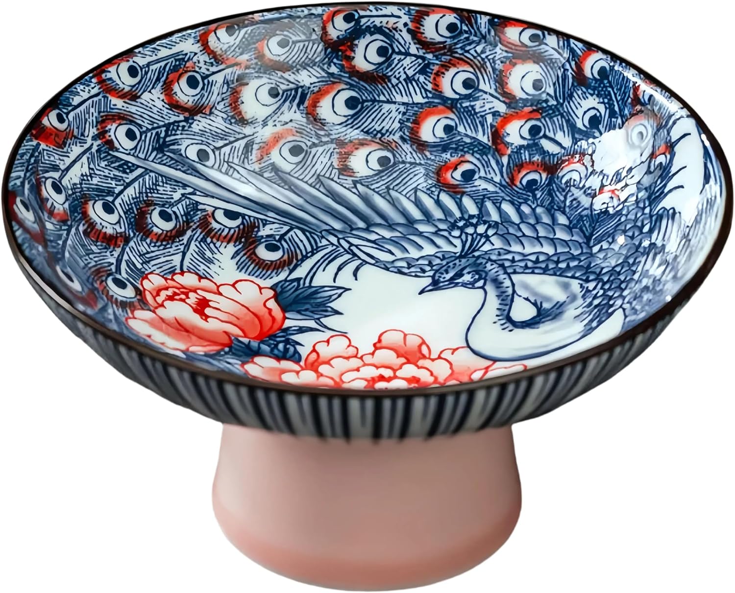 Blue and White Porcelain Serving Tray – Vintage Ceramic Dessert & Fruit Platter for Tea Time, Asian Style Snack Plate & Gift