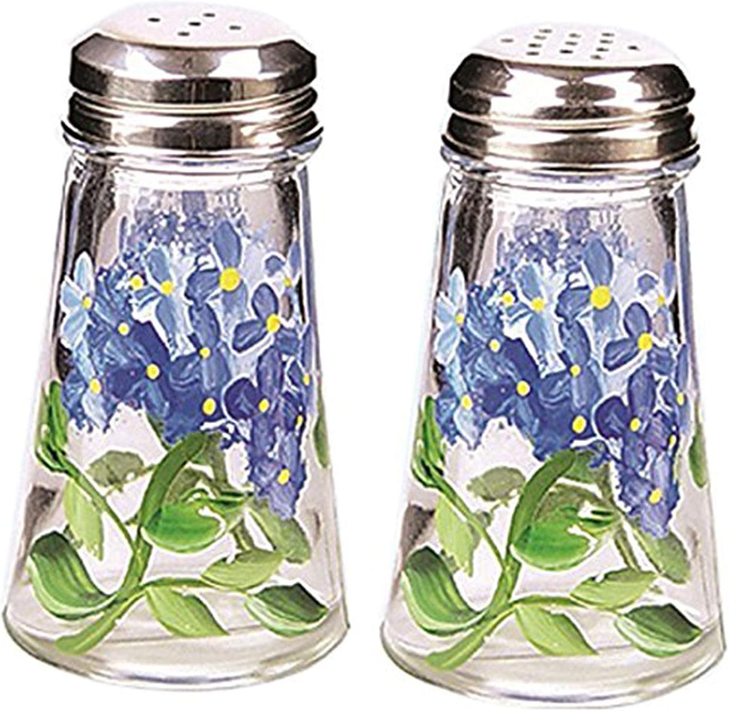 Grant Howard Tapered Salt and Pepper Shaker Set, 3.4 ounces, Blue