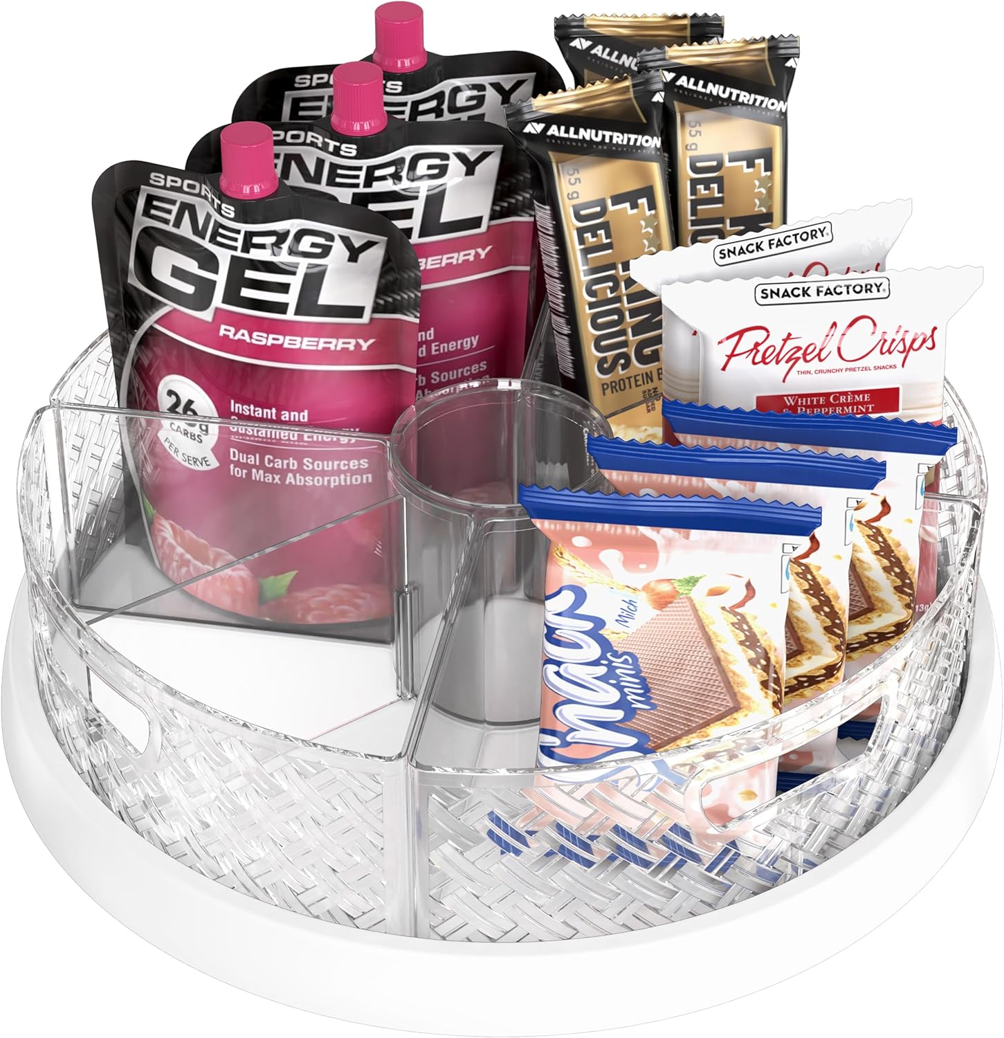 Simple Houseware 12-Inch Lazy Susan Turntable with Removable Bins and Dividers