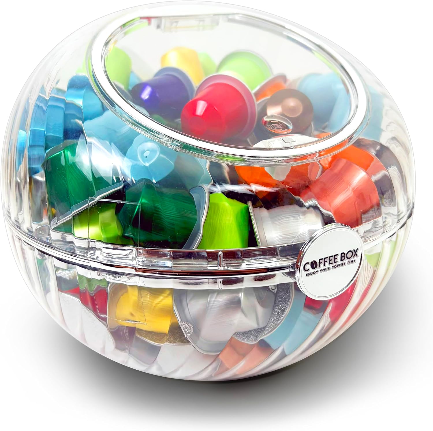 Large Capacity K Cup Holder Organizer with Lid – Clear Coffee Pod Storage for Kitchen Counter and Office Desktop, Coffee Bar Accessories ＆Decor