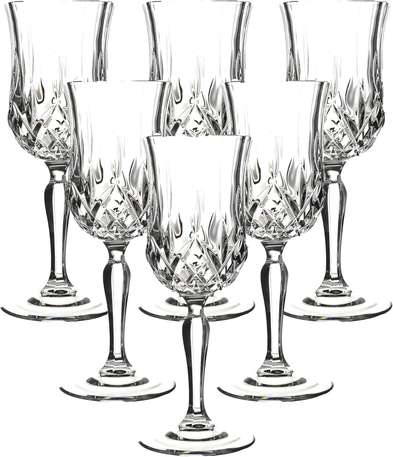 Lorren Home Trends Opera Red Wine Glass, Set of 6