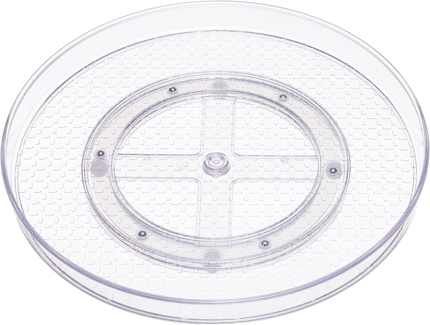 Amazon Basics Clear Lazy Susan Turntable Organizer for Organization, 12-Inch, 2-Pack