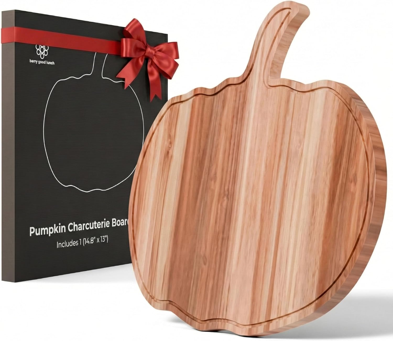 New – Pumpkin Cutting Board 14.8″x13″ – Solid Acacia Wood Fall Pumpkin Charcuterie Board for Fall Decor, Gothic Cheese Boards, Fall Thanksgiving Kitchen Decor & Halloween Kitchen Serving Platter