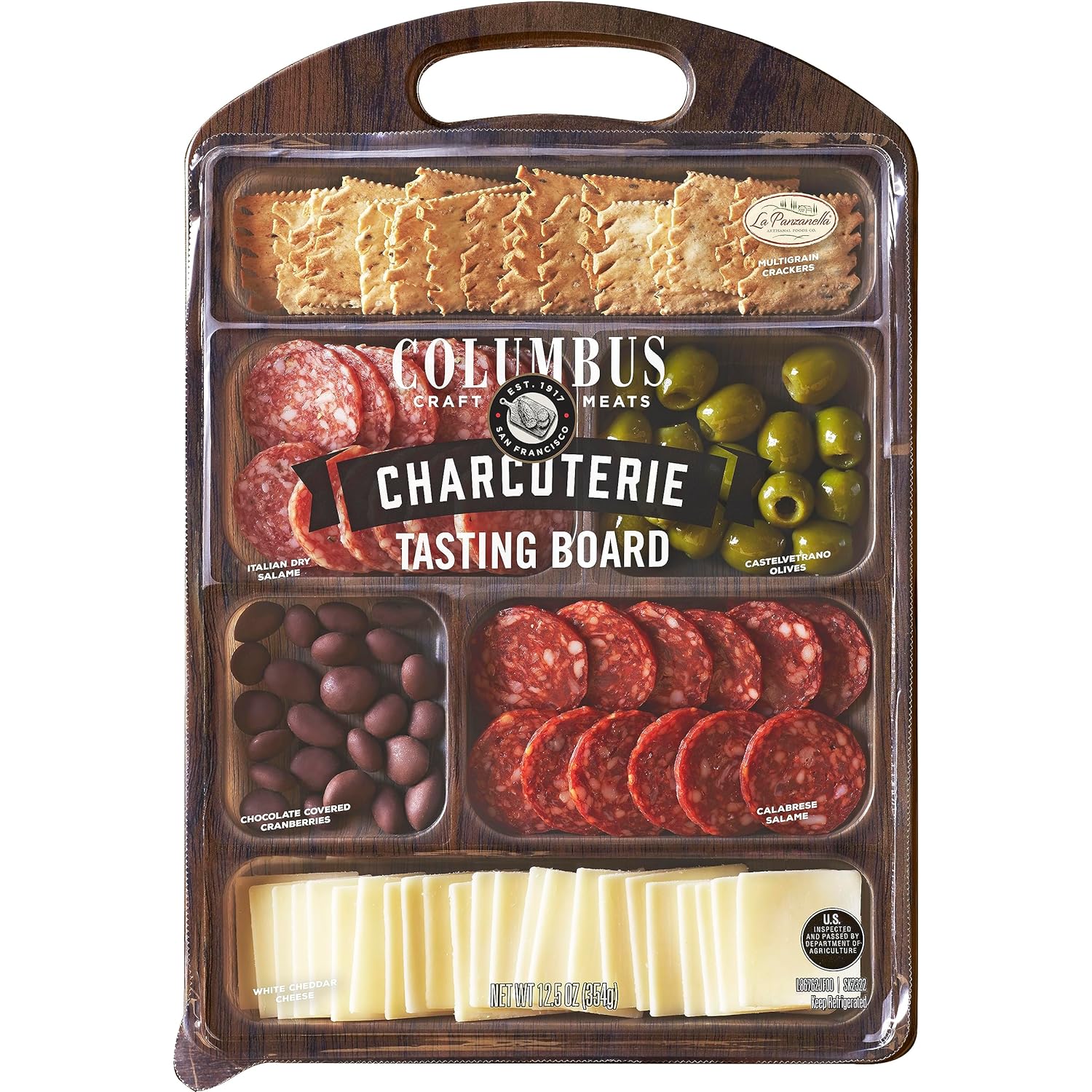 COLUMBUS Charcuterie Boards, Gourmet Meat and Cheese Tray for Entertaining, 12.5 Oz Charcuterie Tasting Board for Parties and Events
