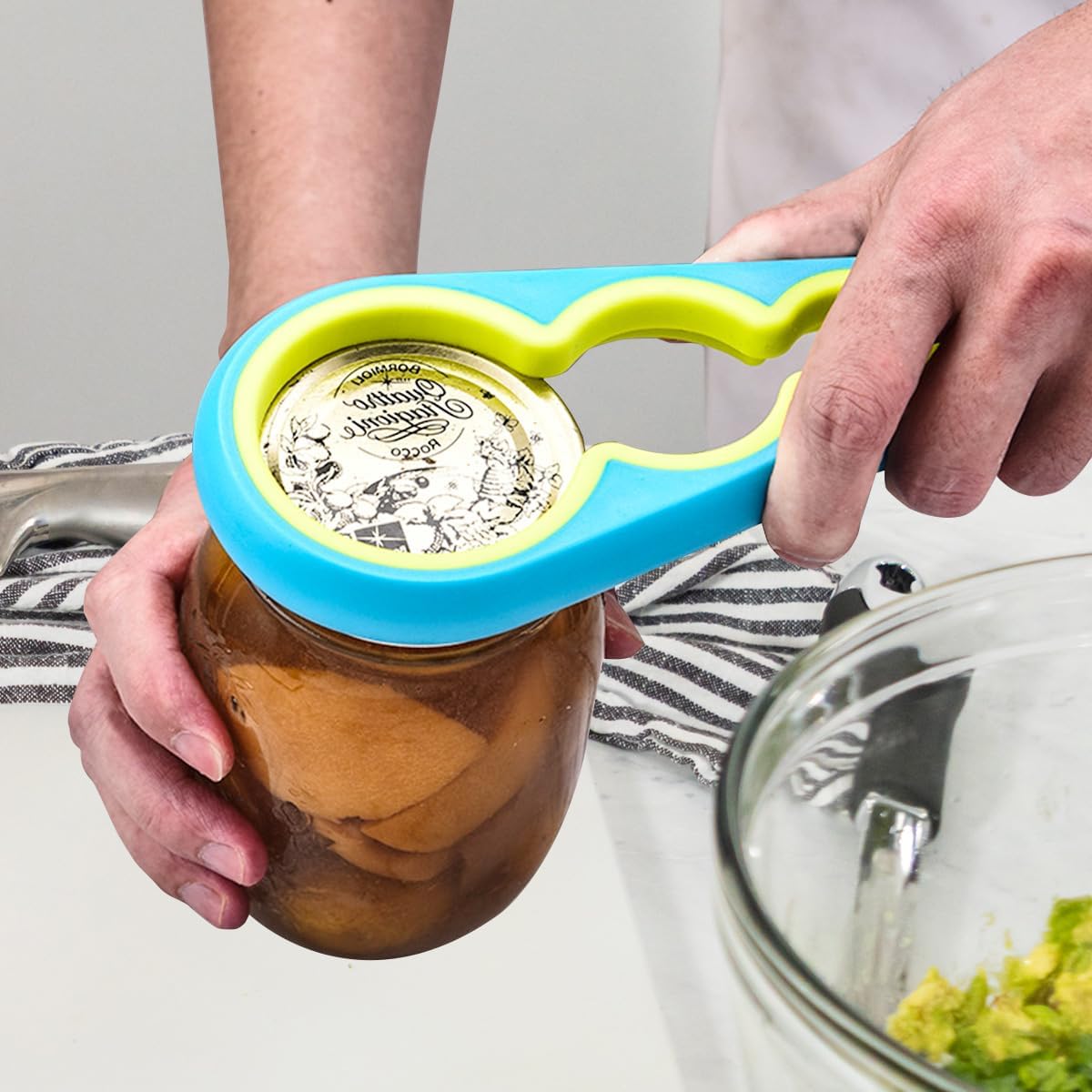 Anti-skid Jar Opener Jar Lid Remover Rubber Can Opener Kitchen Grippers To Remove Stubborn Lids, Caps and Bottles Great Kitchen Gadgets For Small Hands or Seniors,Blue